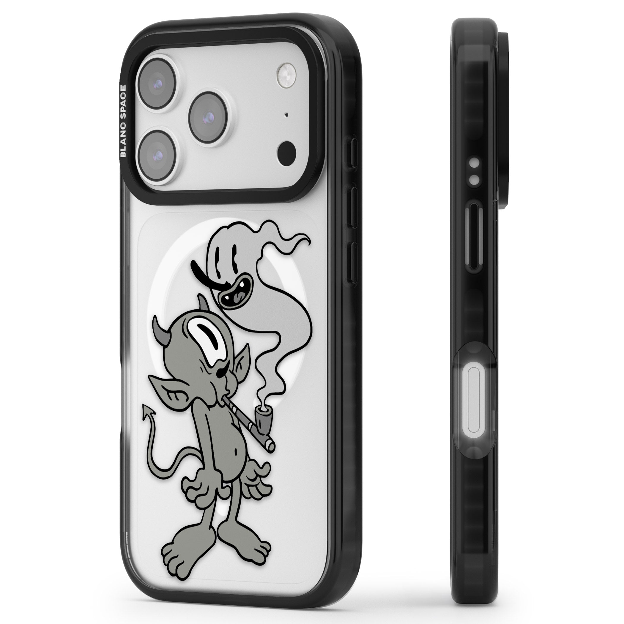 Pipe Goblin iPhone 17 Pro Max Impact Pro Black Phone Case Side Profile