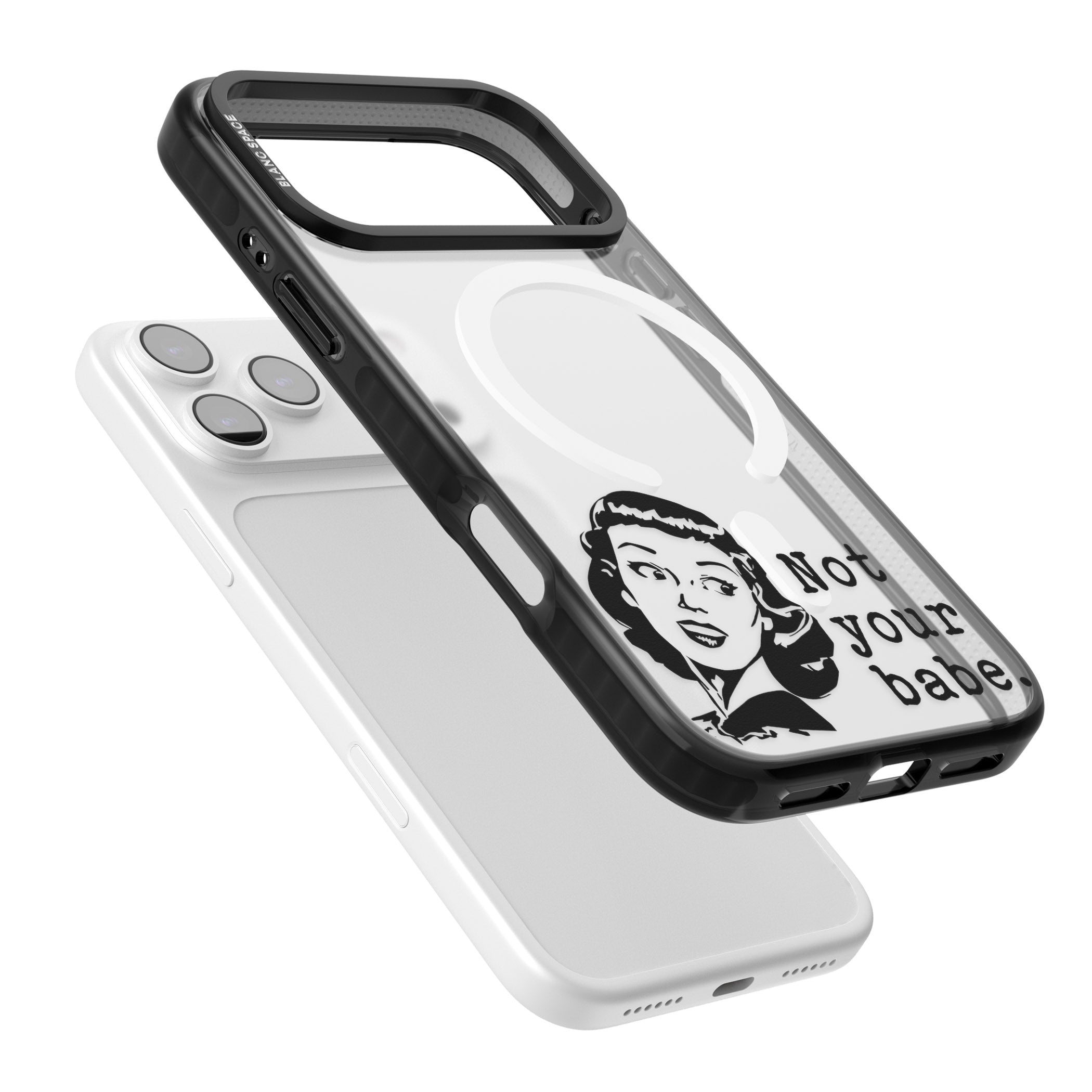 Not Your Babe iPhone 17 Pro Max Impact Pro Black Phone Case Colours