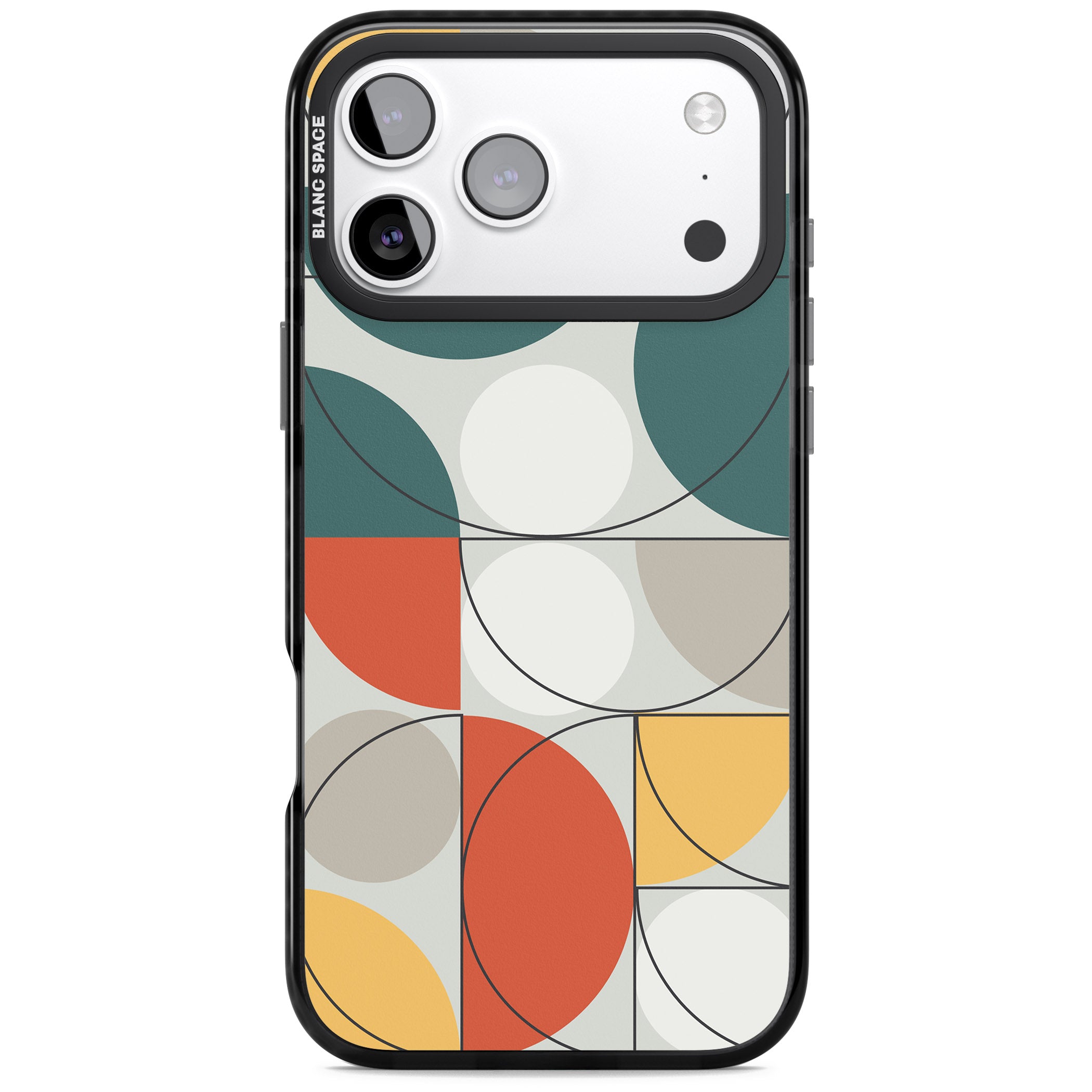 Modern Abstract Circle iPhone 17 Pro Max Impact Pro Black Phone Case
