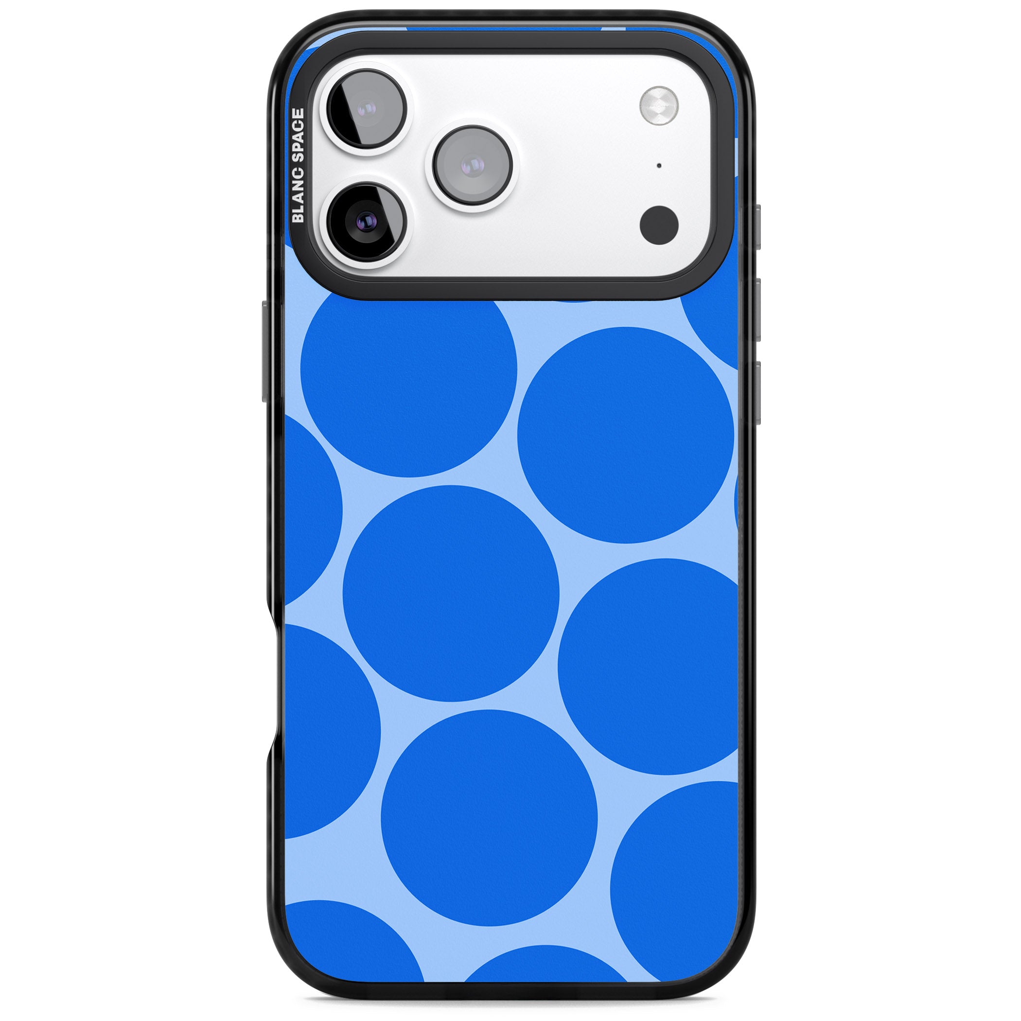 Retro Blue Dot iPhone 17 Pro Max Impact Pro Black Phone Case