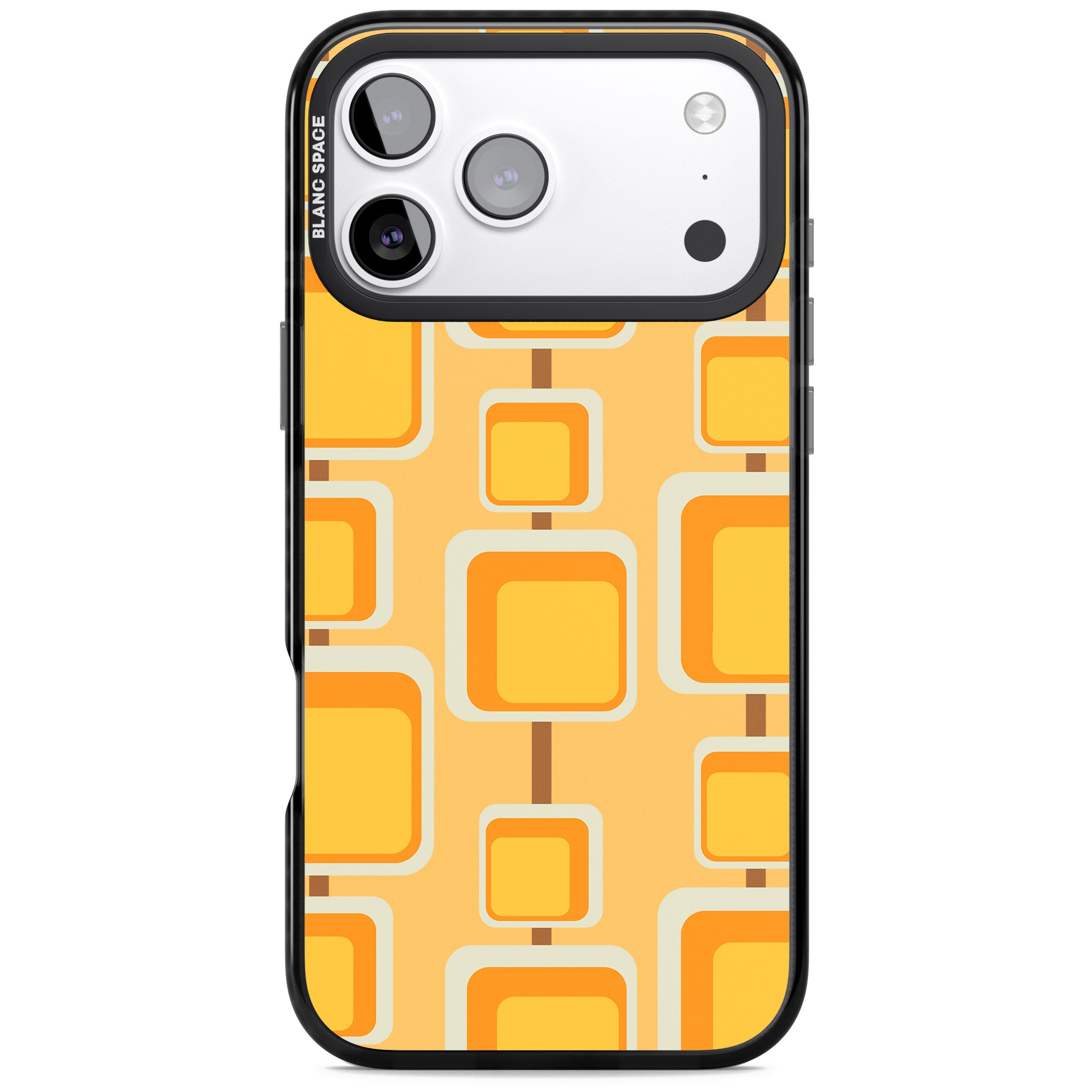 Sunny Mid Century Squares iPhone 17 Pro Max Impact Pro Black Phone Case