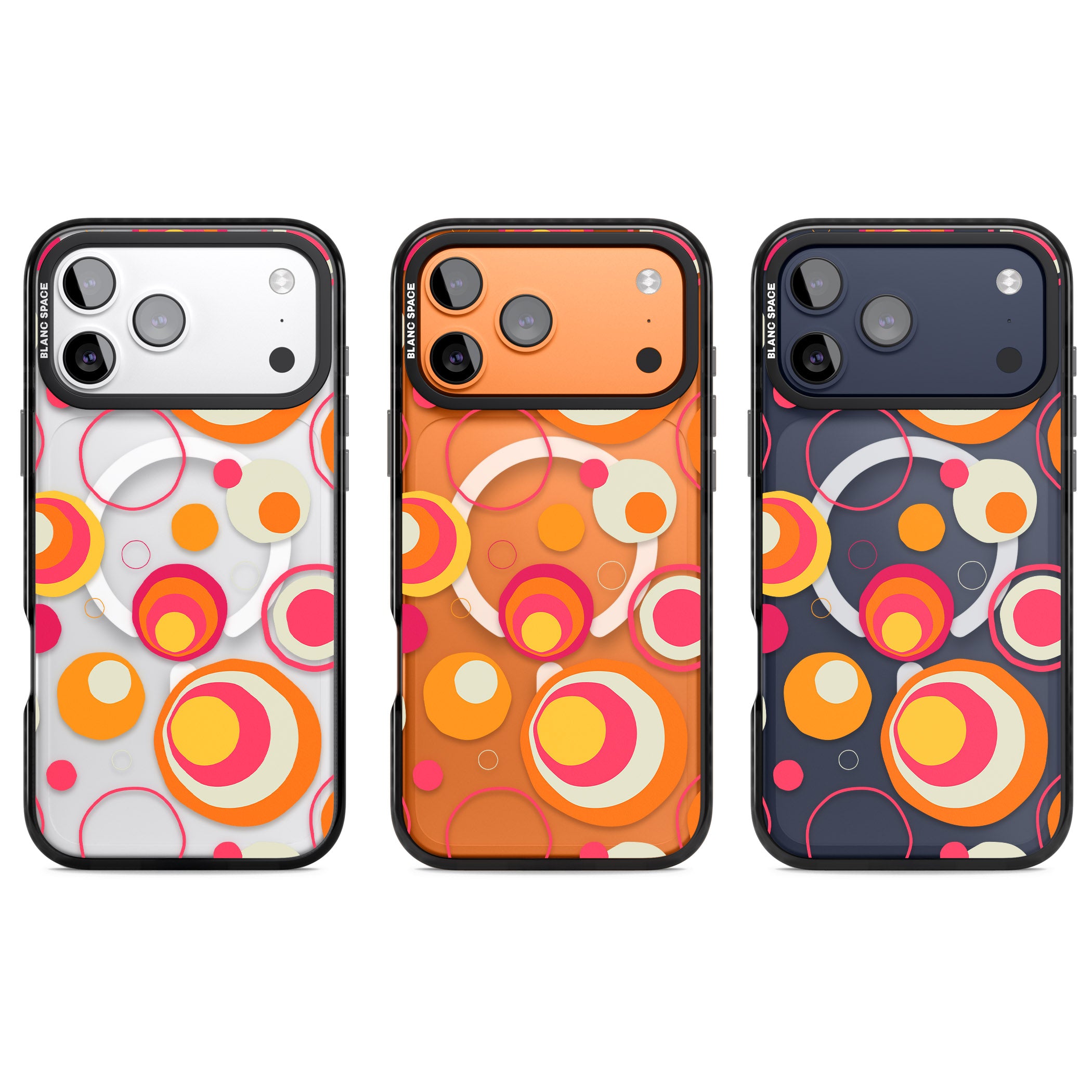 Mid Century Party Pattern iPhone 17 Pro Impact Pro Black Phone Case APT Impact Protection