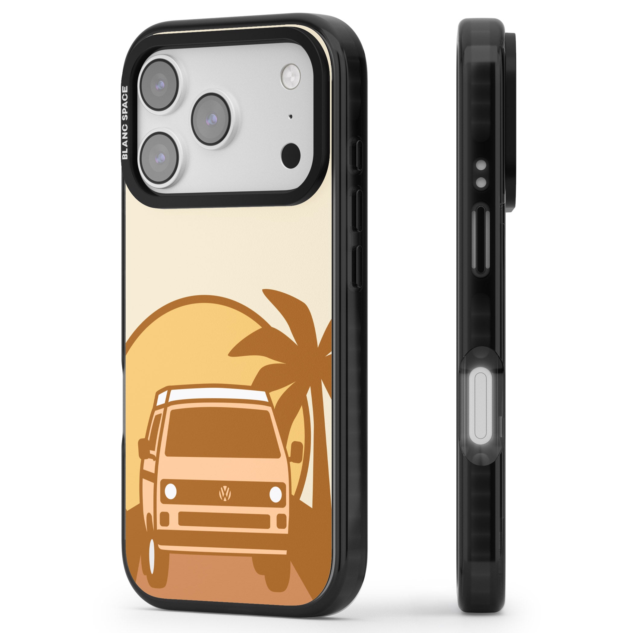 Sunset Van iPhone 17 Pro Max Impact Pro Black Phone Case Side Profile