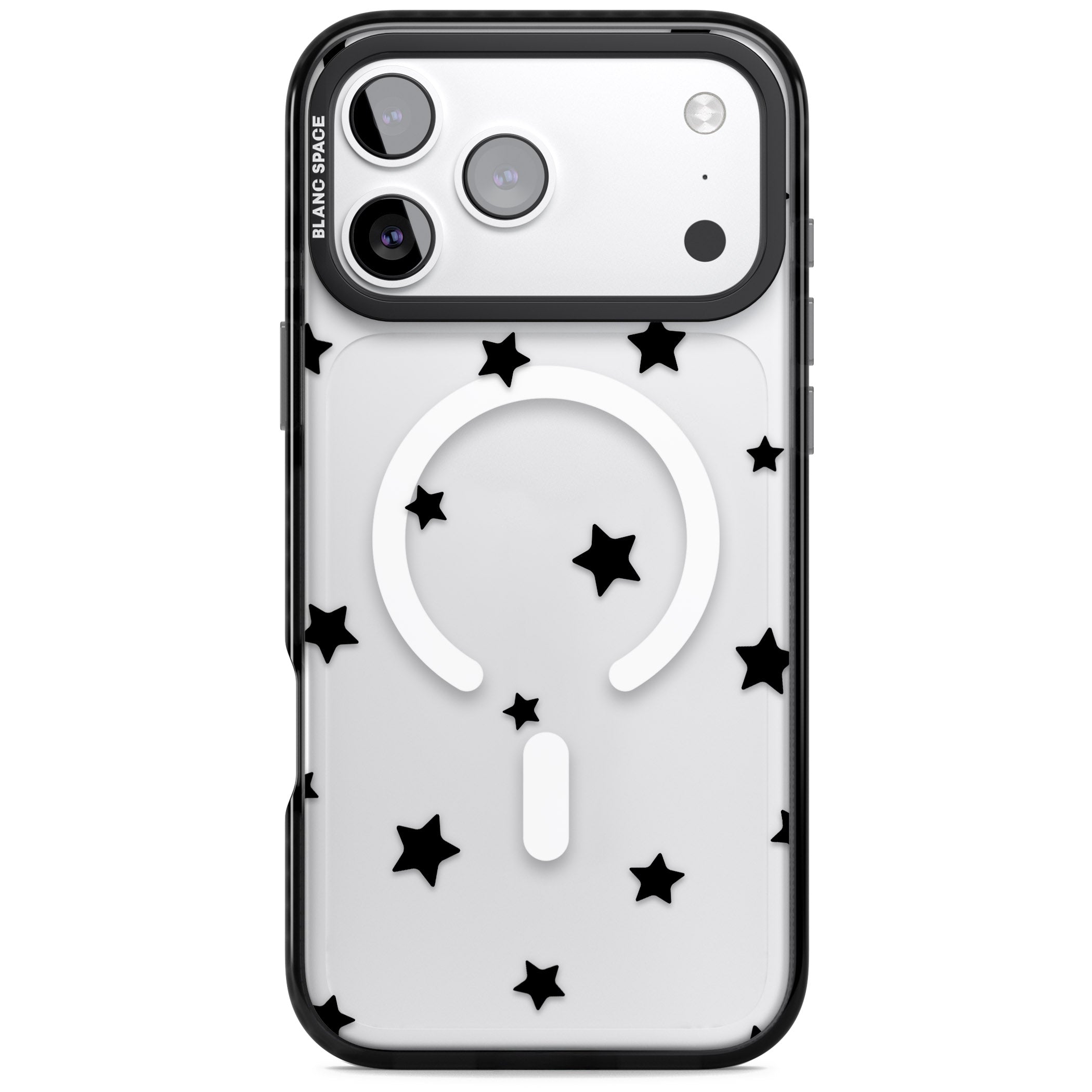 Starry Night Black Stars iPhone 17 Pro Max Impact Pro Black Phone Case