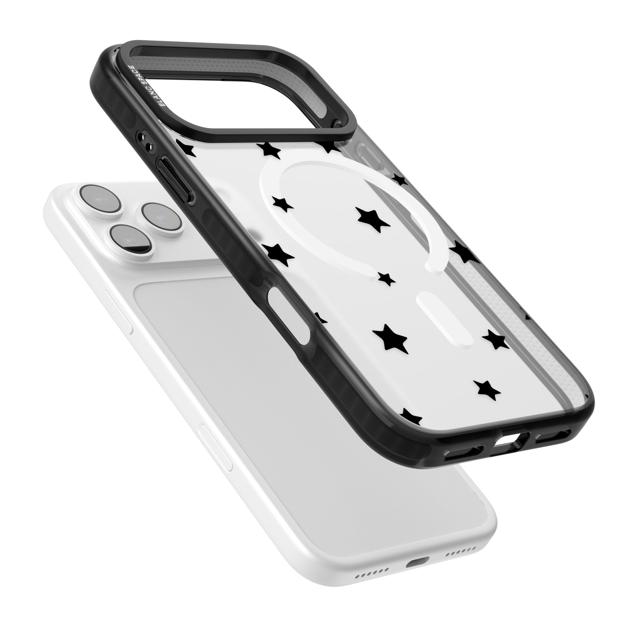 Starry Night Black Stars iPhone 17 Pro Max Impact Pro Black Phone Case Colours
