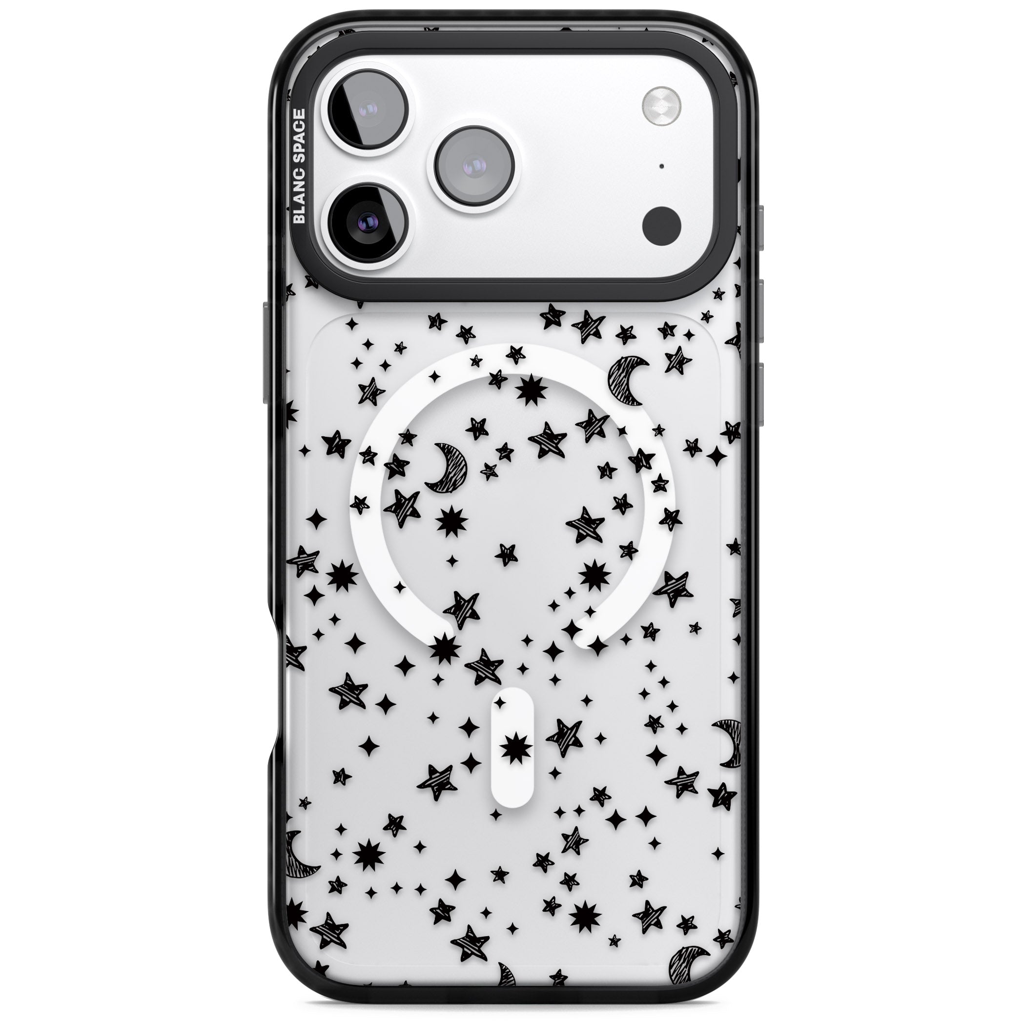 Black Cosmic Galaxy Pattern iPhone 17 Pro Max Impact Pro Black Phone Case