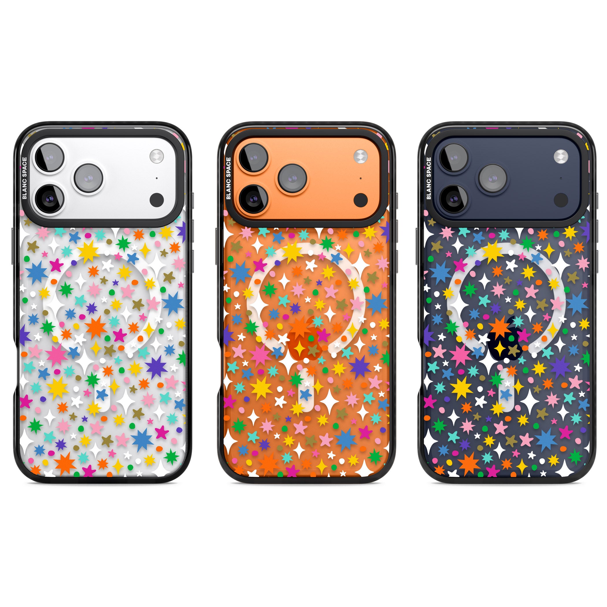 Rainbow Starburst iPhone 17 Pro Impact Pro Black Phone Case APT Impact Protection