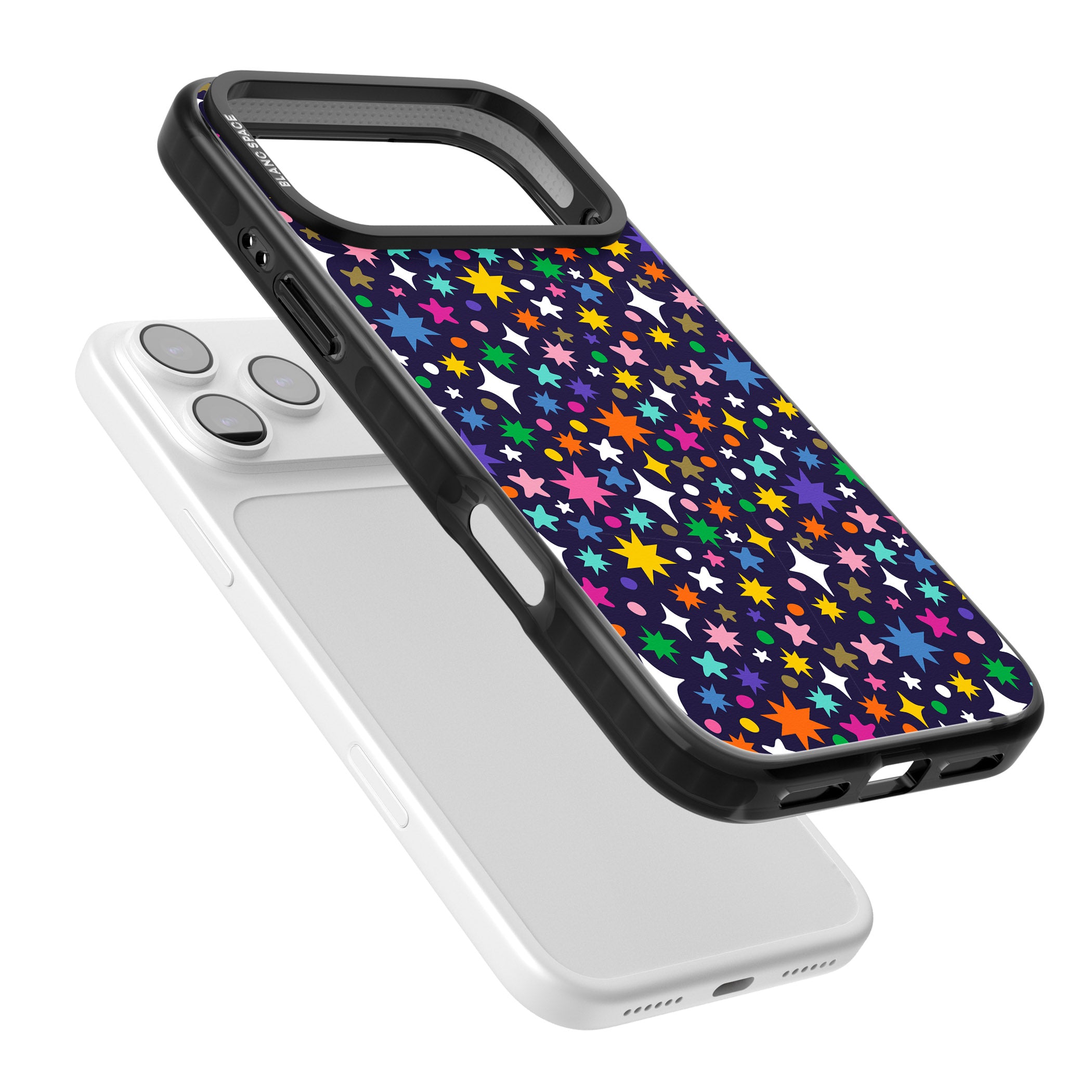 Rainbow Starburst (Purple) iPhone 17 Pro Max Impact Pro Black Phone Case Colours
