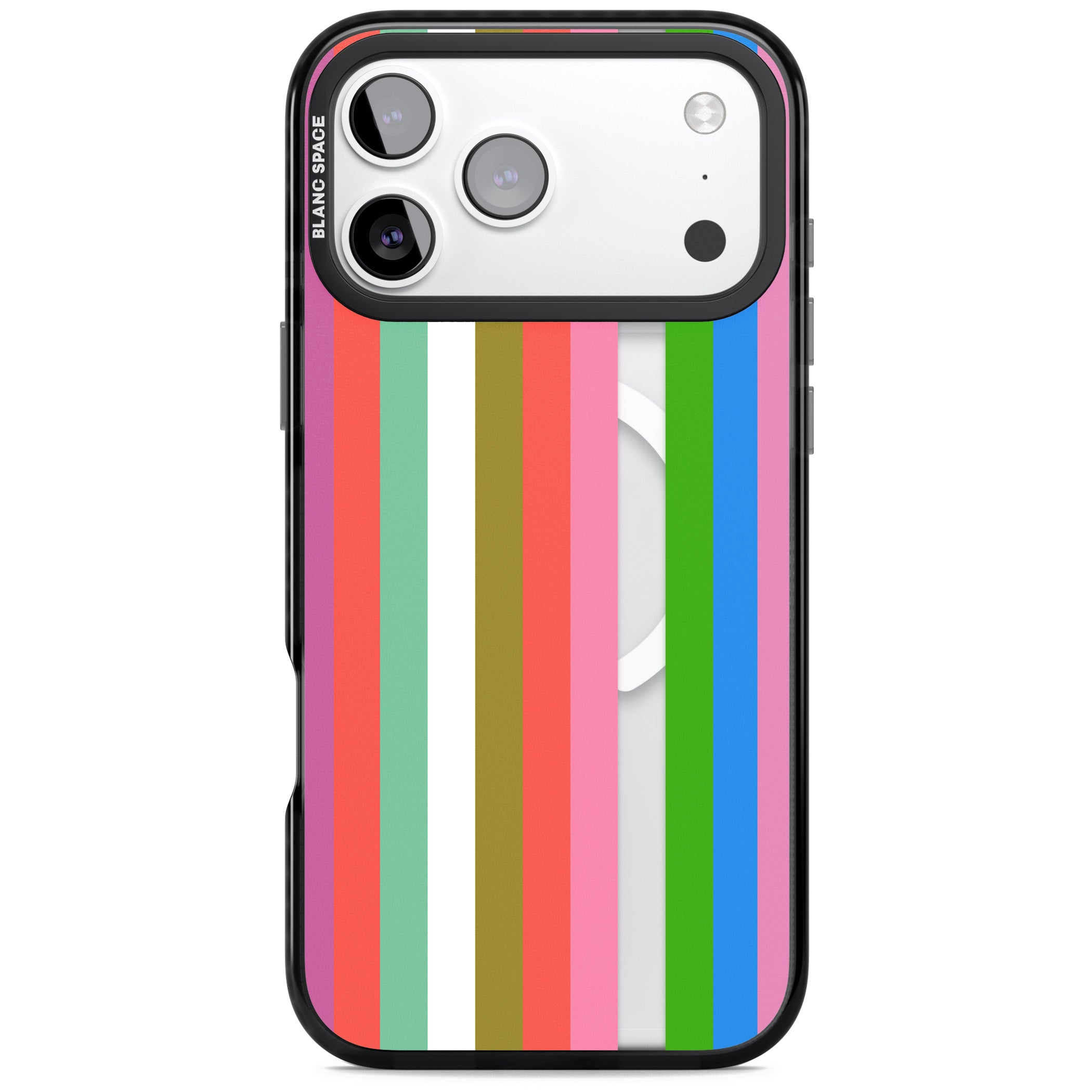 Vibrant Stripes iPhone 17 Pro Max Impact Pro Black Phone Case