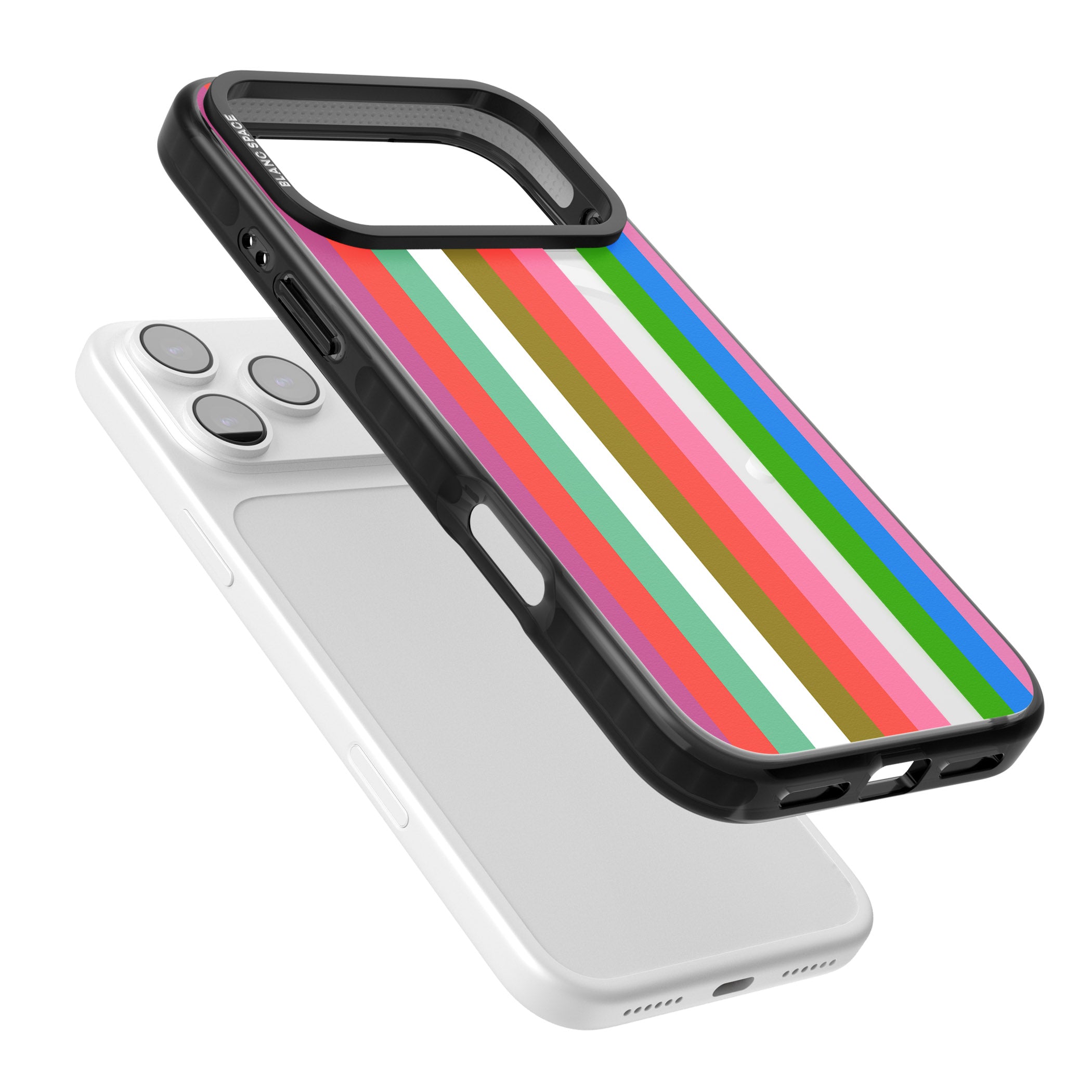 Vibrant Stripes iPhone 17 Pro Max Impact Pro Black Phone Case Colours