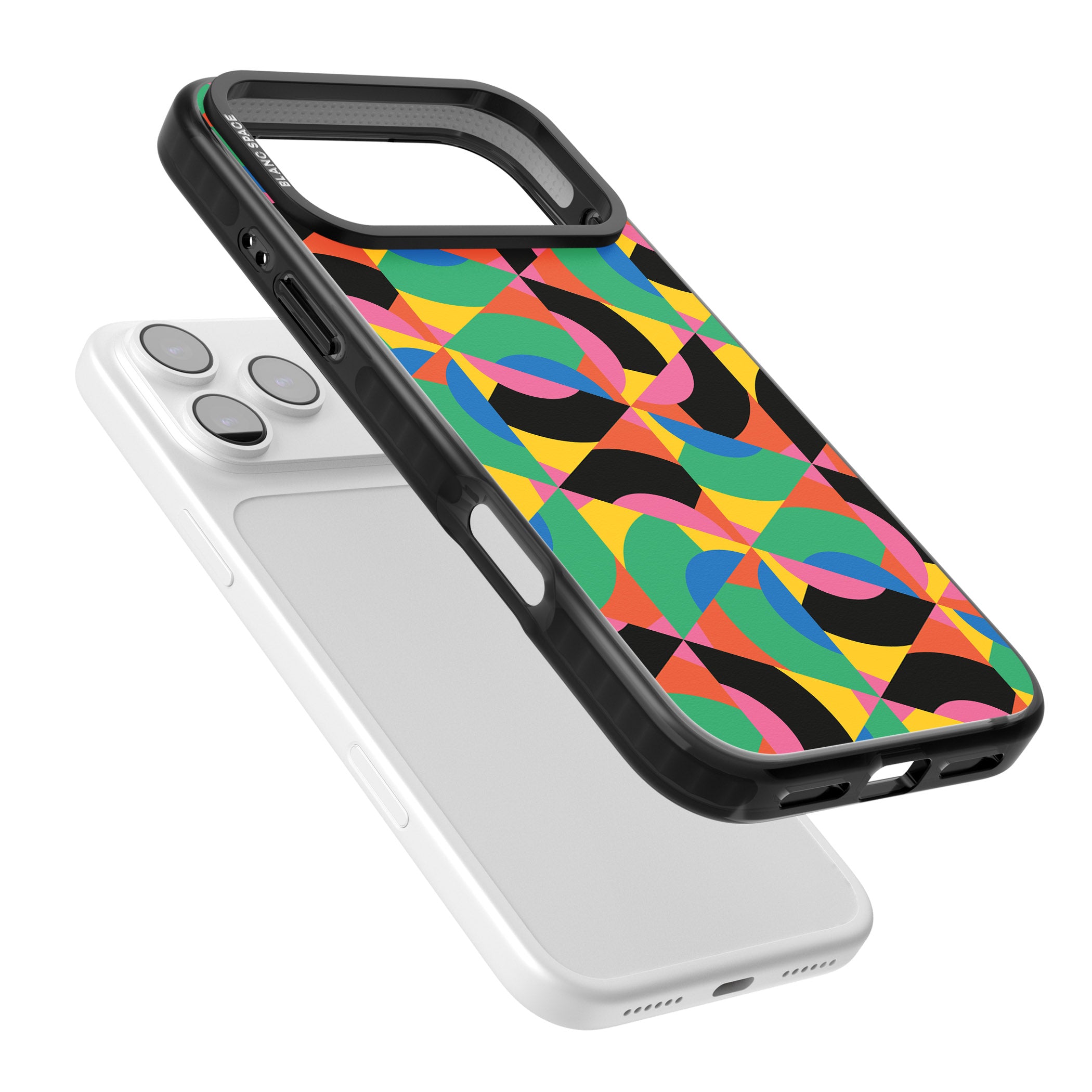 Abstract Carnival iPhone 17 Pro Max Impact Pro Black Phone Case Colours