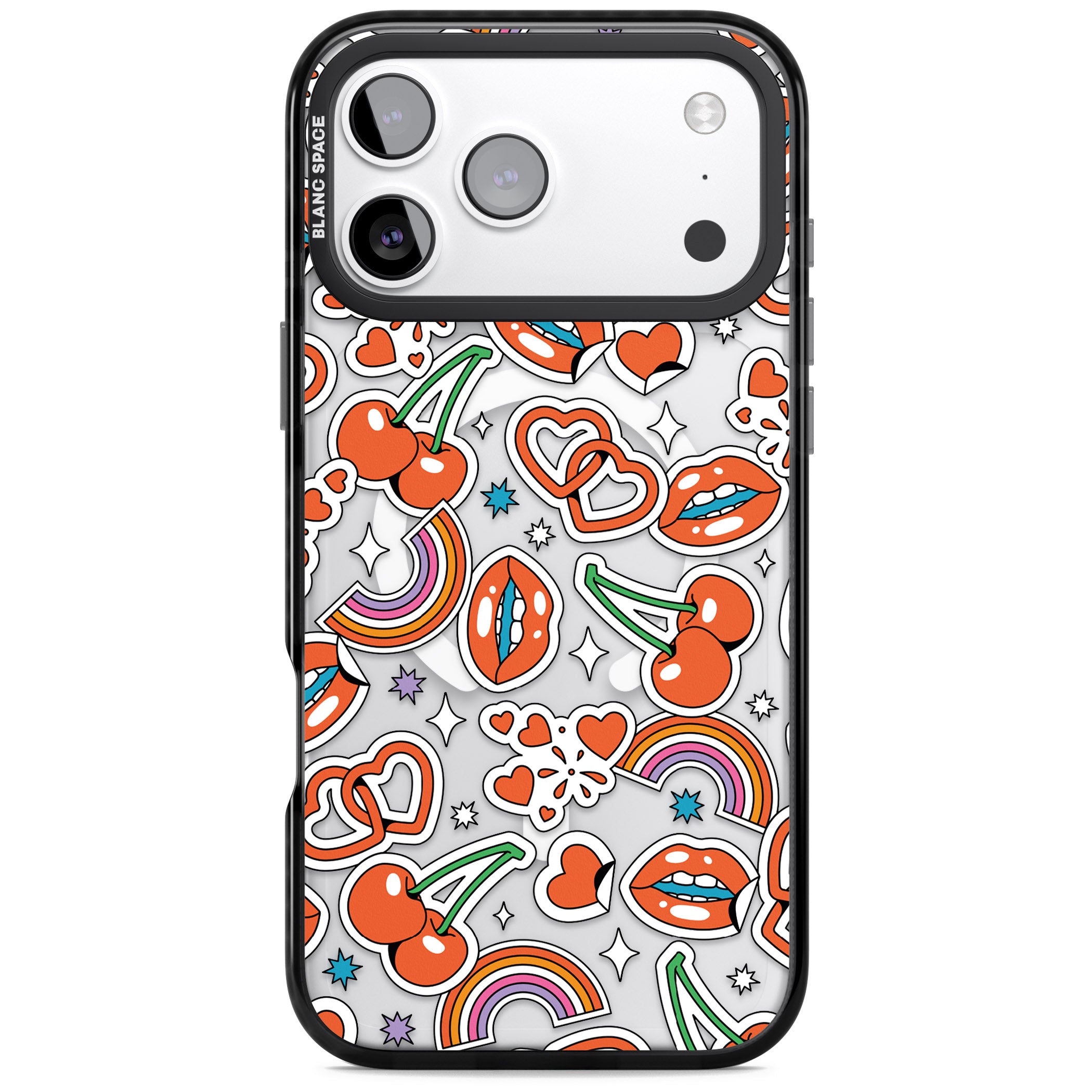 Red Sticker Pop iPhone 17 Pro Max Impact Pro Black Phone Case