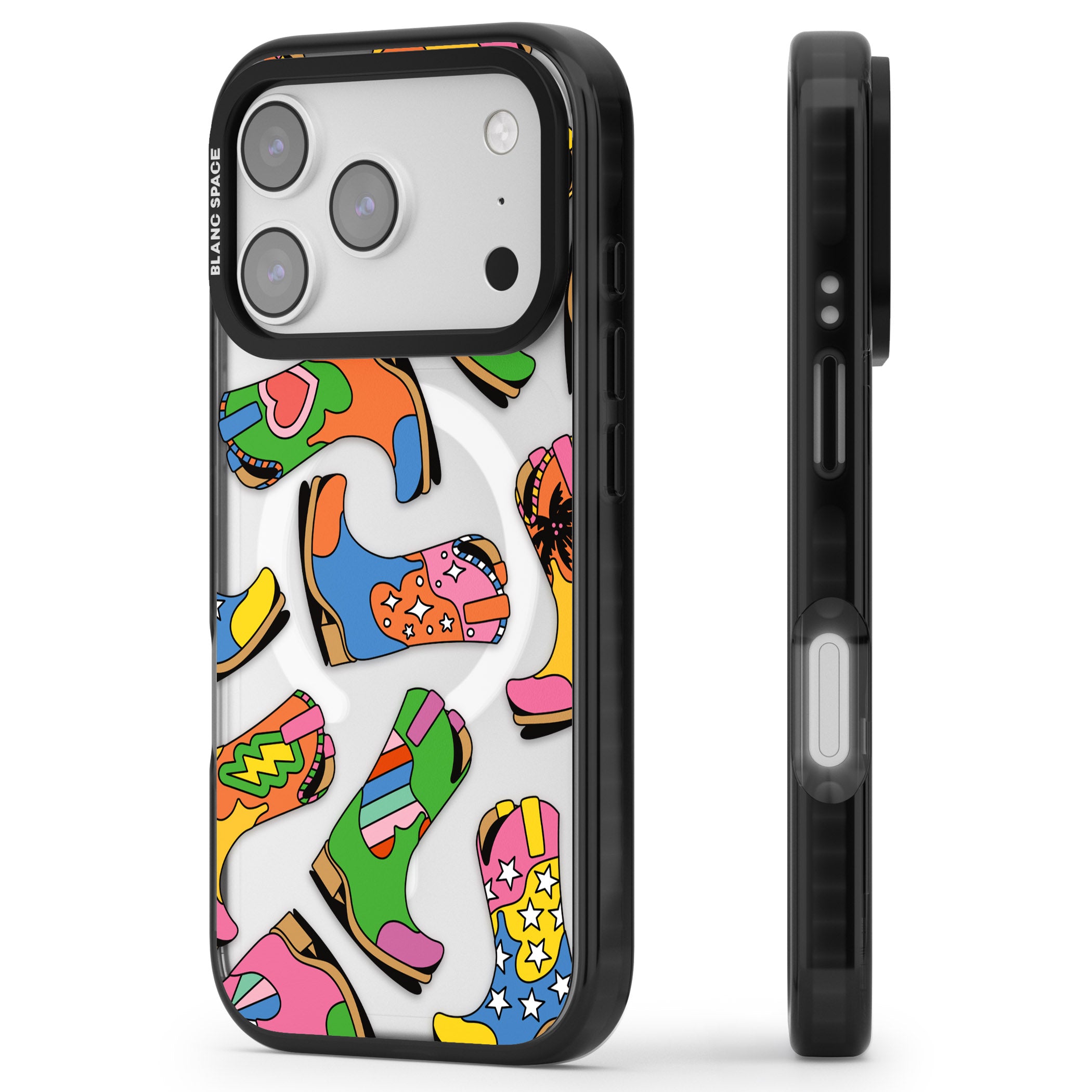 Starburst Boots iPhone 17 Pro Max Impact Pro Black Phone Case Side Profile