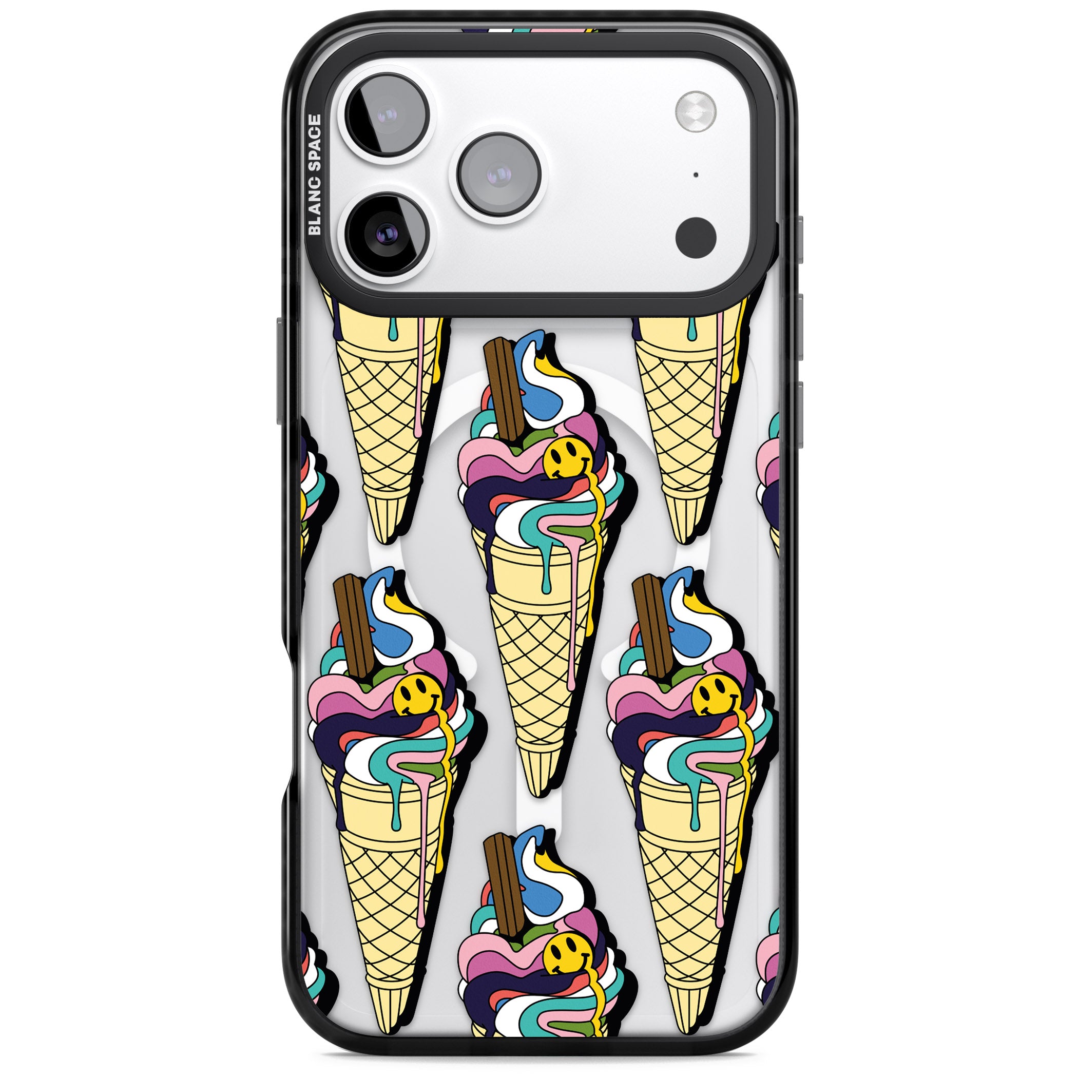 Trip & Drip Ice Cream iPhone 17 Pro Max Impact Pro Black Phone Case