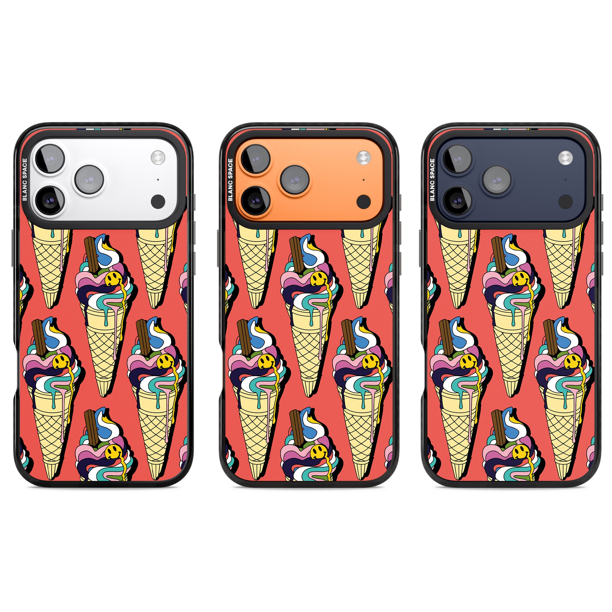 Trip & Drip Ice Cream (Red) iPhone 17 Pro Impact Pro Black Phone Case APT Impact Protection