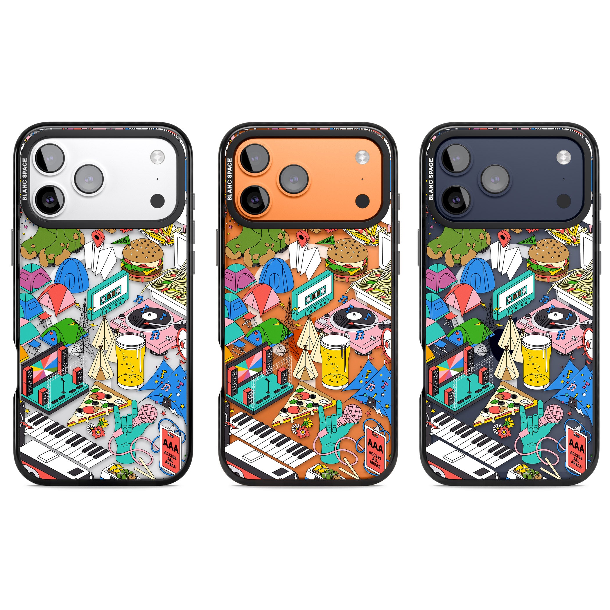 Festival Frenzy iPhone 17 Pro Impact Pro Black Phone Case APT Impact Protection