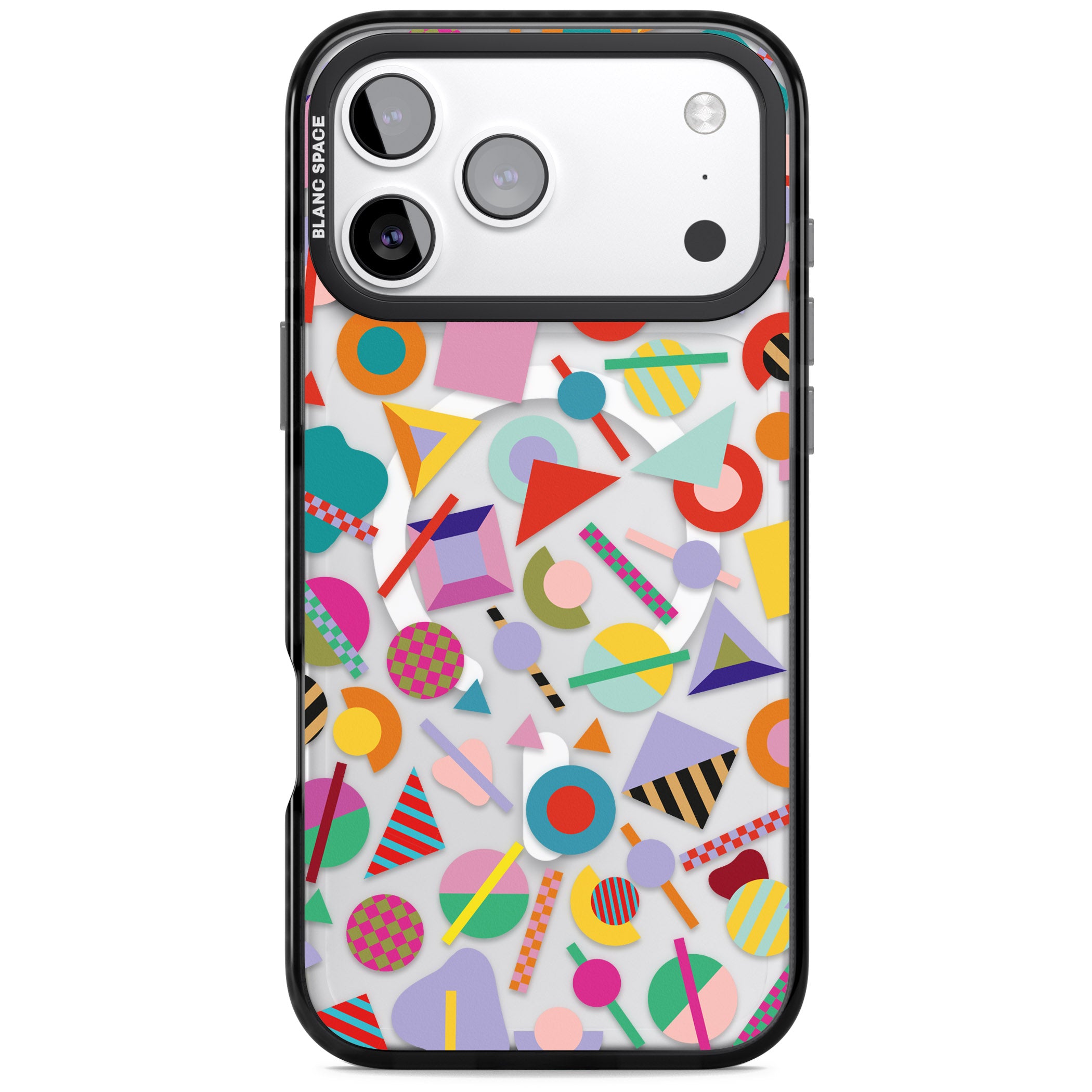 Retro Carnival Shapes iPhone 17 Pro Max Impact Pro Black Phone Case