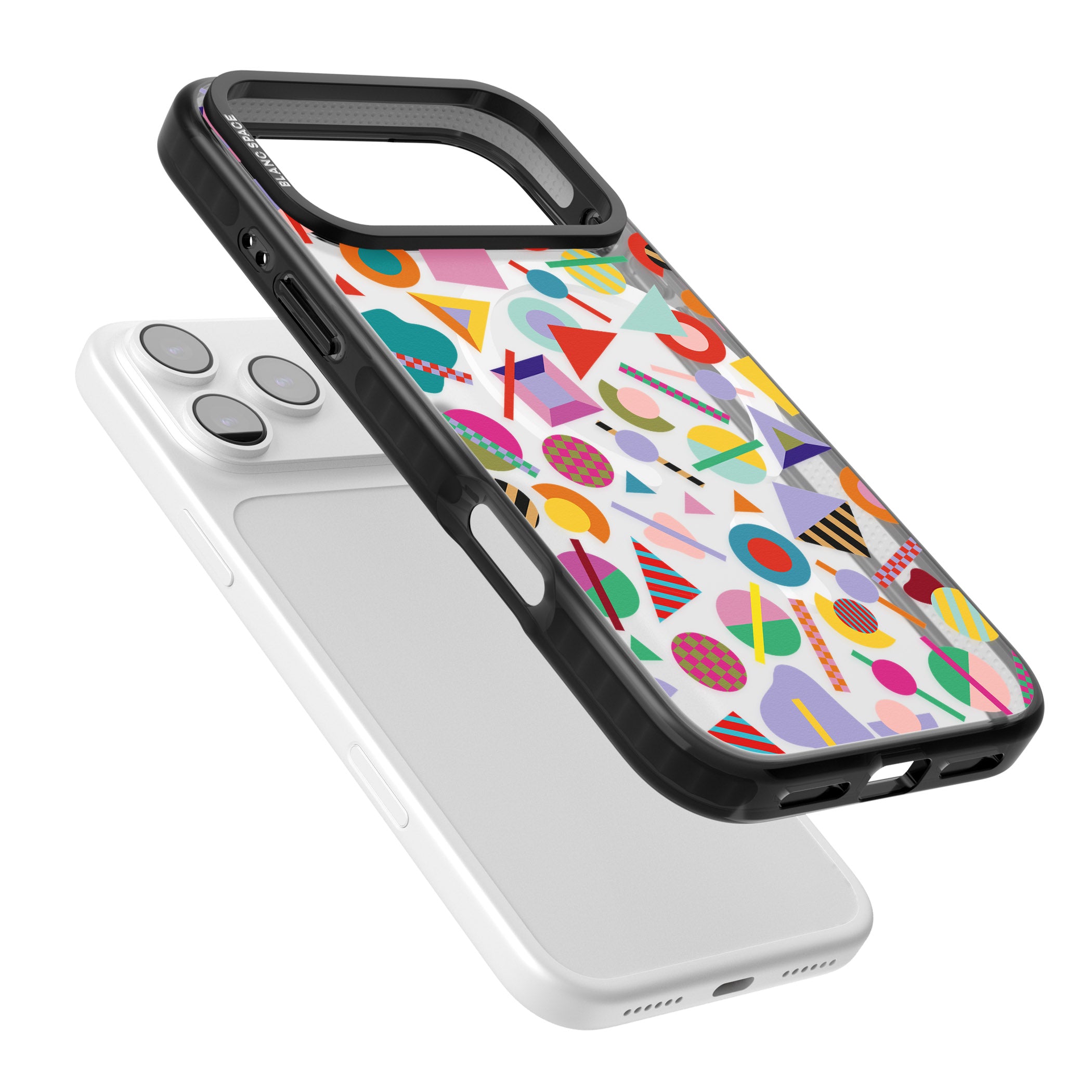 Retro Carnival Shapes iPhone 17 Pro Max Impact Pro Black Phone Case Colours