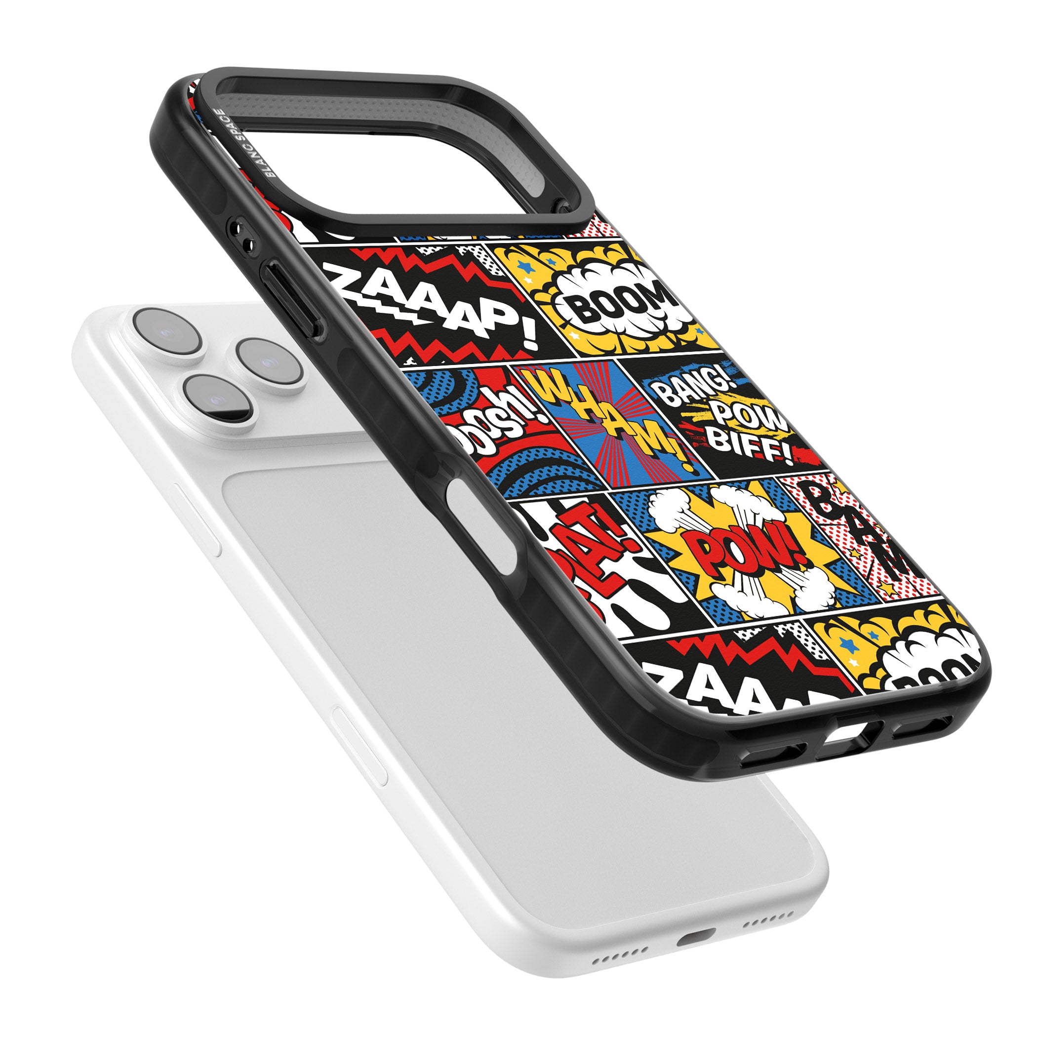 Onomatopoeia iPhone 17 Pro Max Impact Pro Black Phone Case Colours