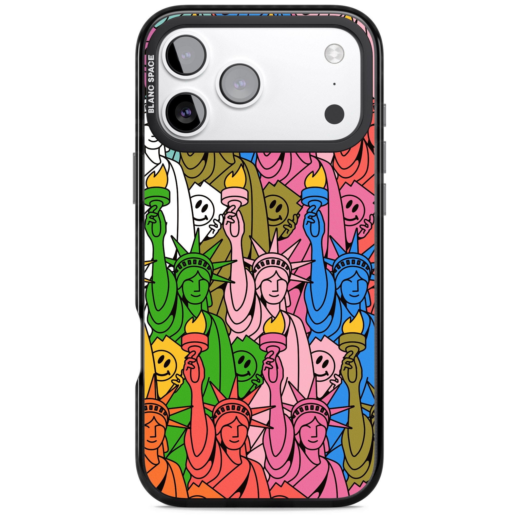 Multicolour Liberty Pattern iPhone 17 Pro Max Impact Pro Black Phone Case