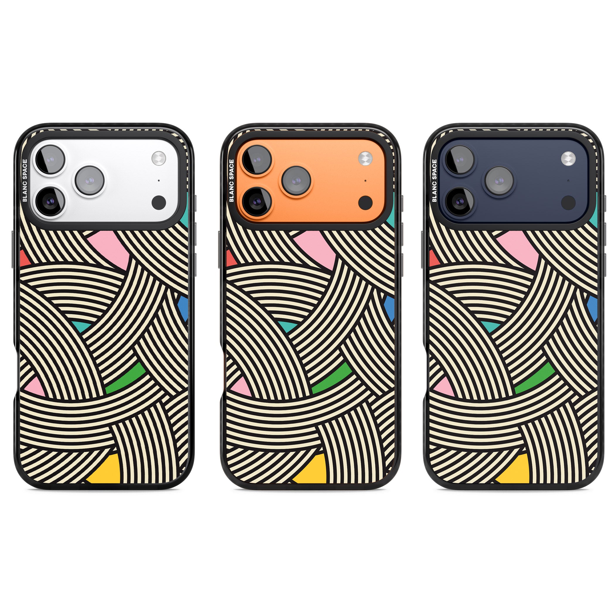 Multicolour Optic Waves iPhone 17 Pro Impact Pro Black Phone Case APT Impact Protection
