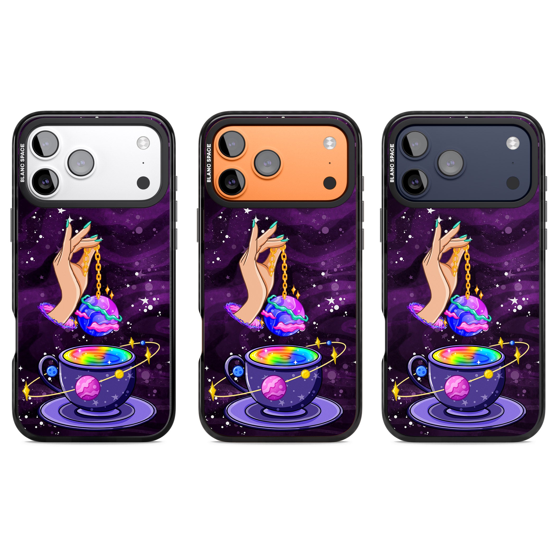 Space Tea iPhone 17 Pro Impact Pro Black Phone Case APT Impact Protection