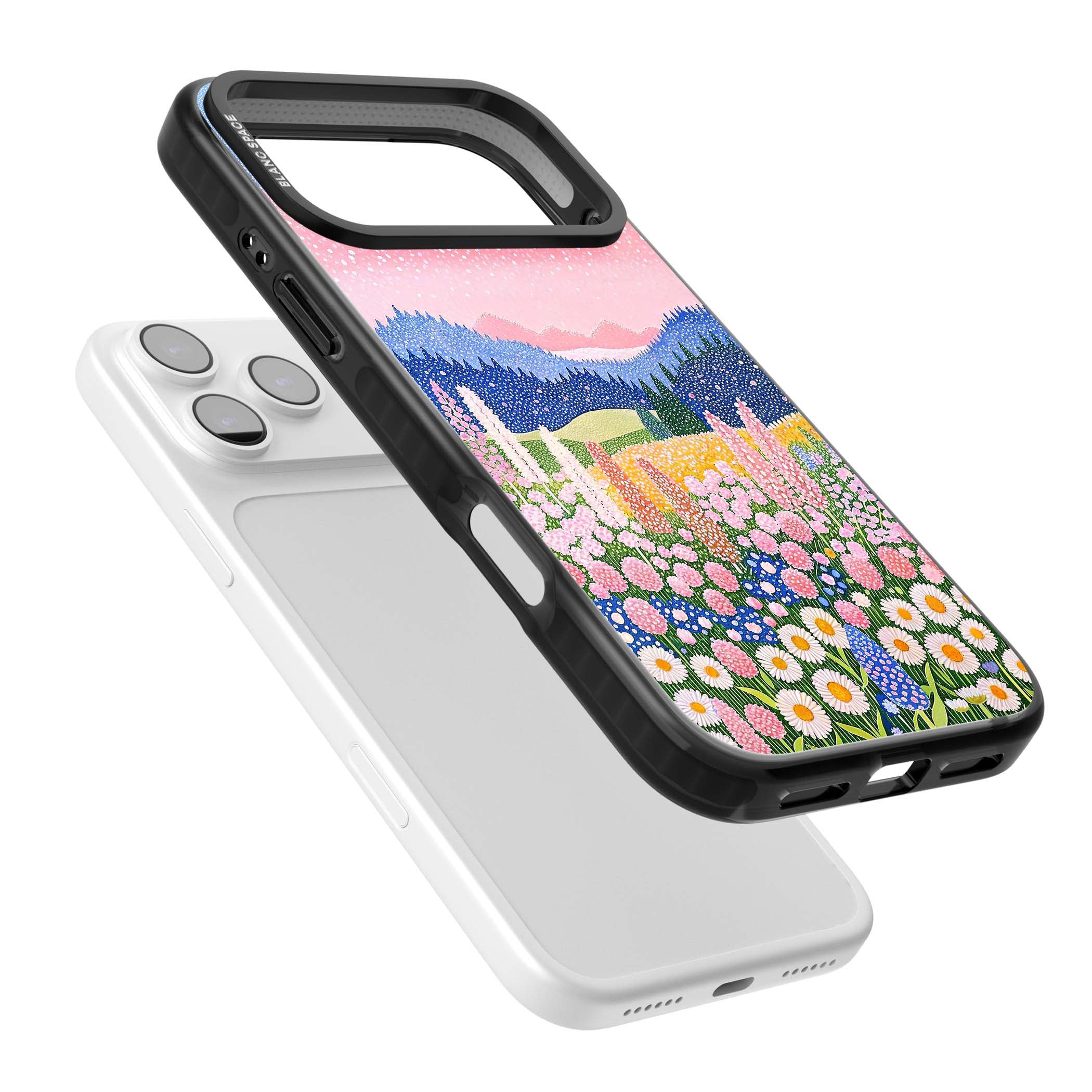 Valley Horizon cottagecore iPhone case | Black Impact Magsafe case for iPhone 17 Pro, iPhone 17 Pro Max