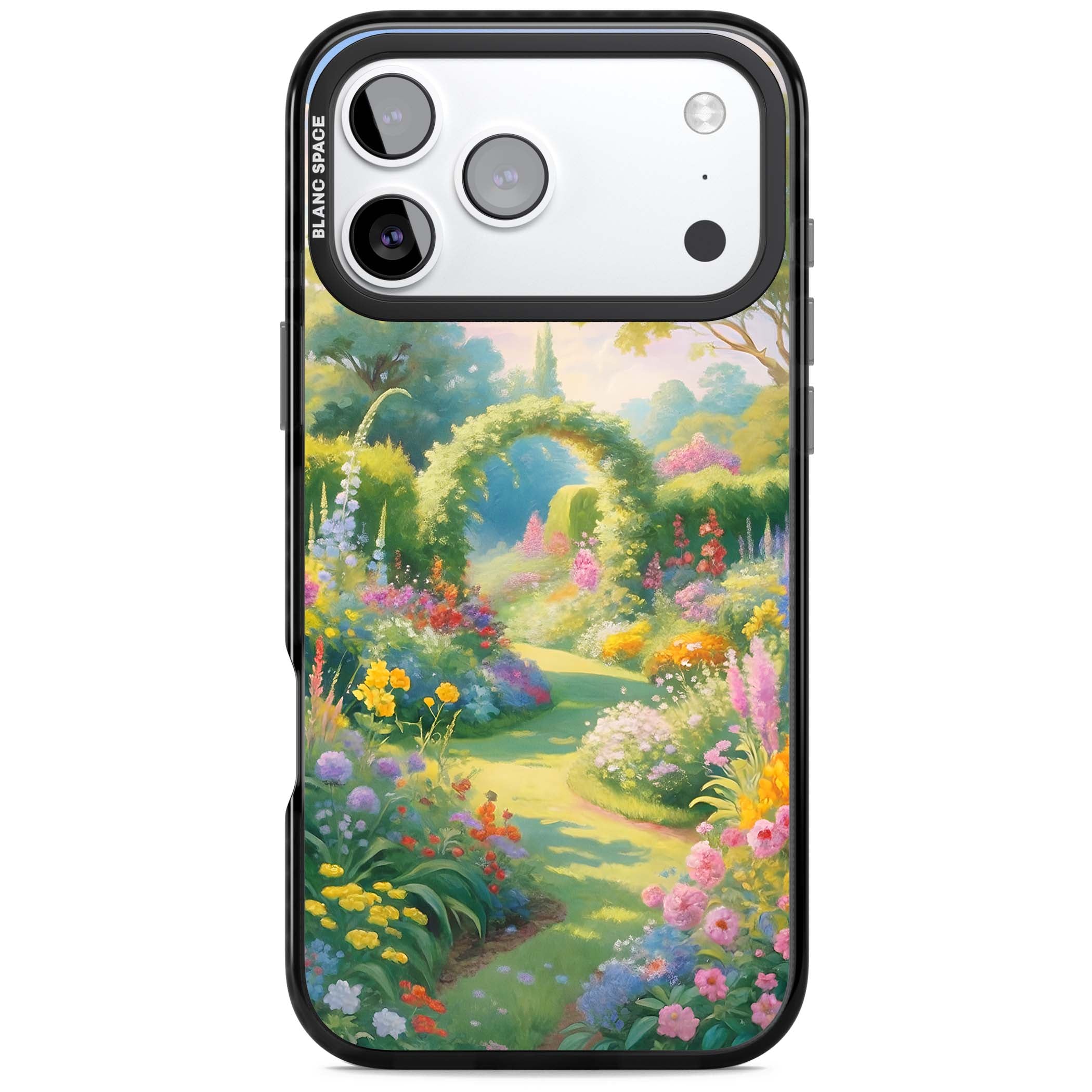 The Painter's Garden floral iPhone case | Black Impact Magsafe case for iPhone 17 Pro, iPhone 17 Pro Max