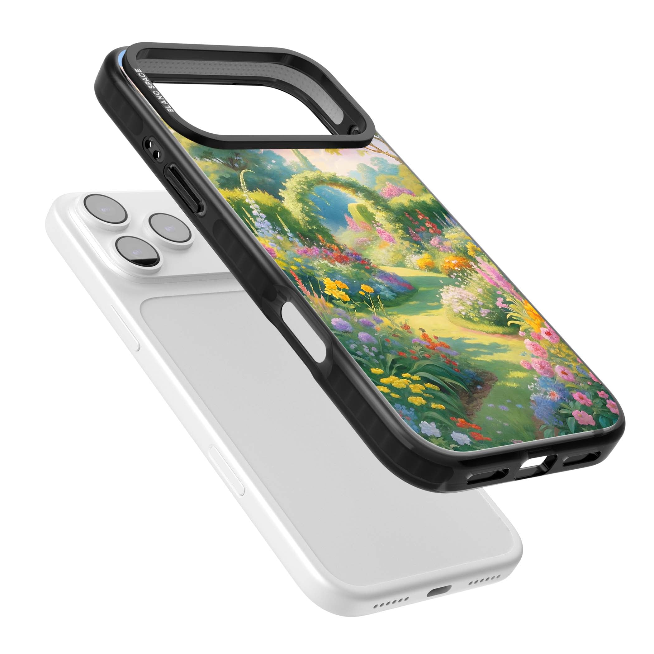 The Painter's Garden floral iPhone case | Black Impact Magsafe case for iPhone 17 Pro, iPhone 17 Pro Max