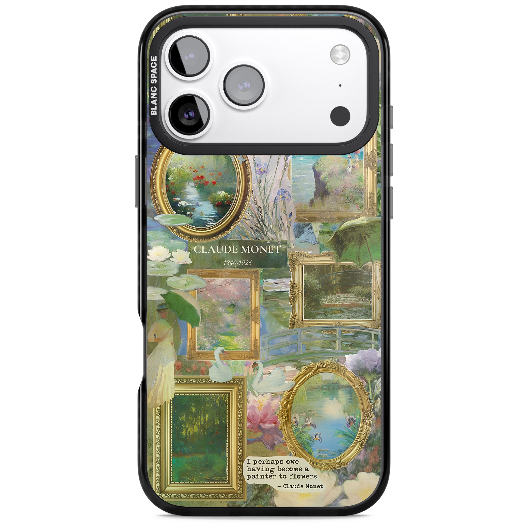 Vintage Floral Frames iPhone 17 Pro Max Impact Pro Black Phone Case
