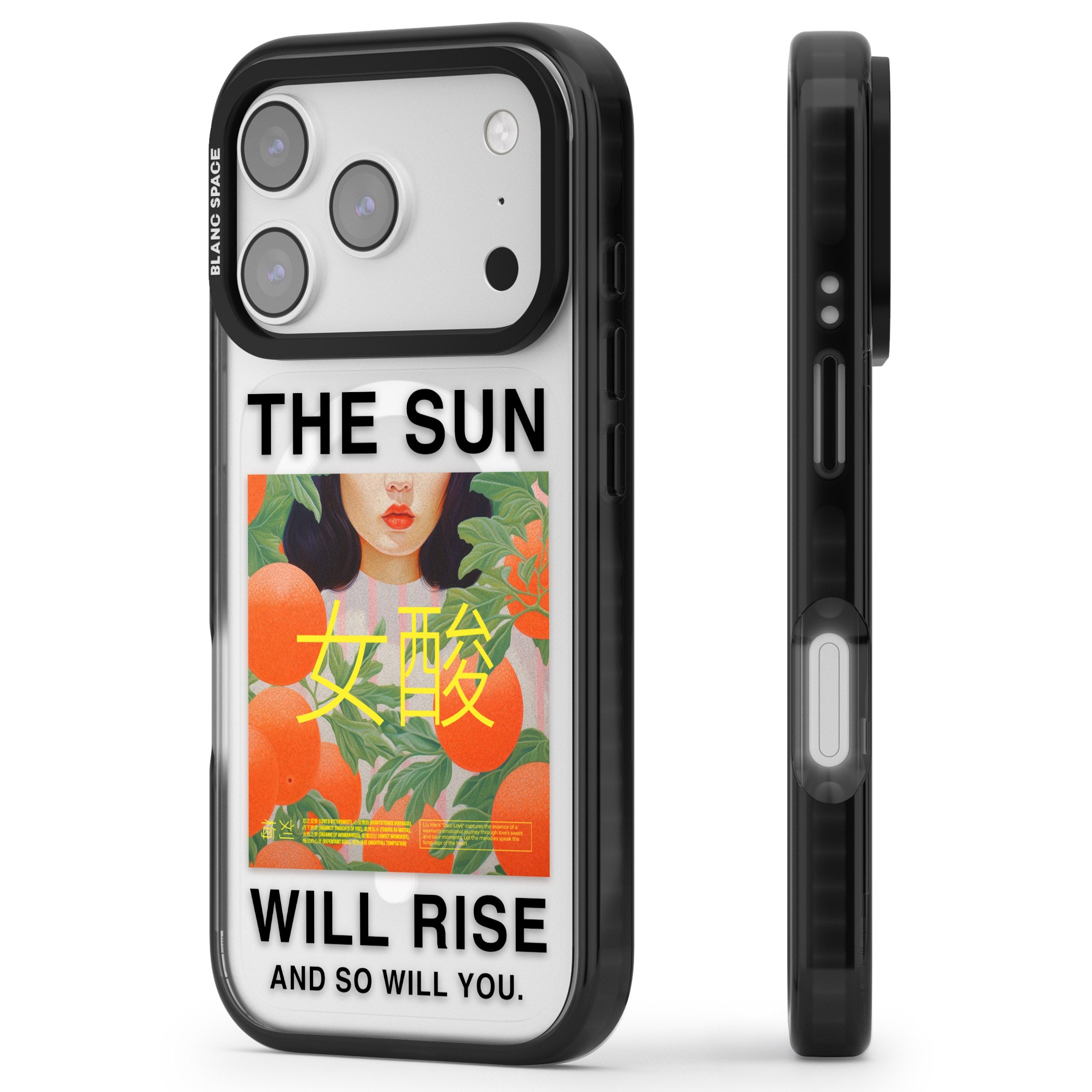 The Sun Will Rise iPhone 17 Pro Max Impact Pro Black Phone Case Side Profile