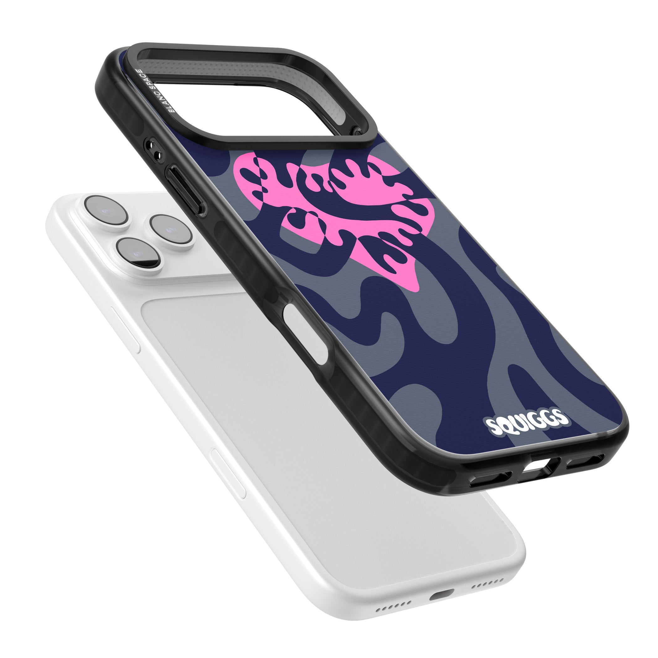 Abstract Heart iPhone 17 Pro Max Impact Pro Black Phone Case Colours