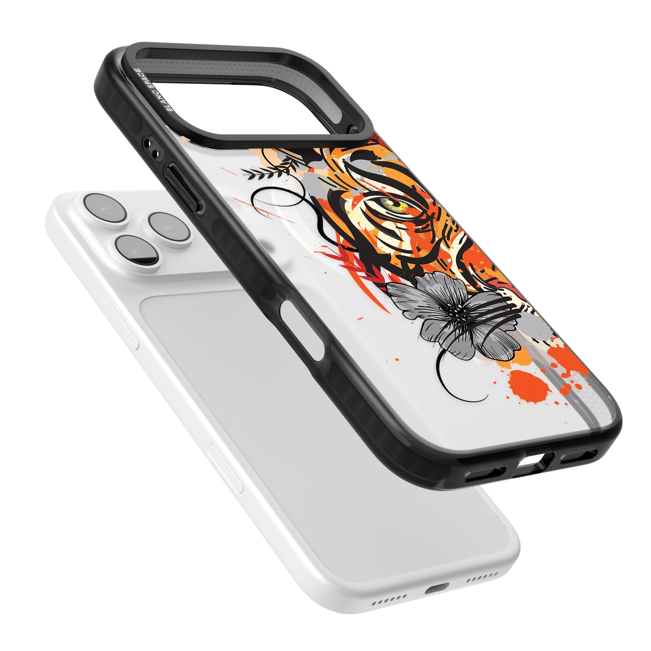 Sugar Skull Tiger iPhone 17 Pro Max Impact Pro Black Phone Case Colours