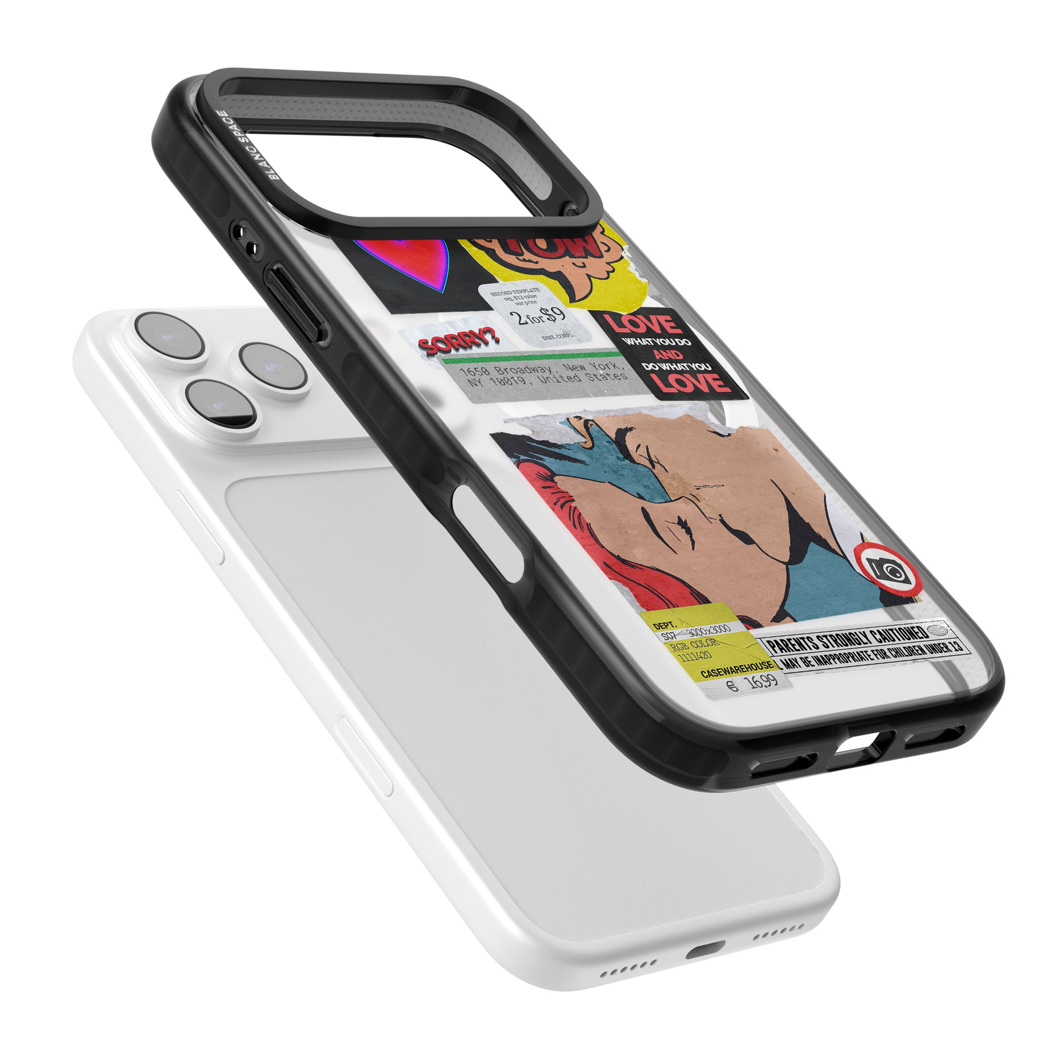 Retro Sticker Mix iPhone 17 Pro Max Impact Pro Black Phone Case Colours