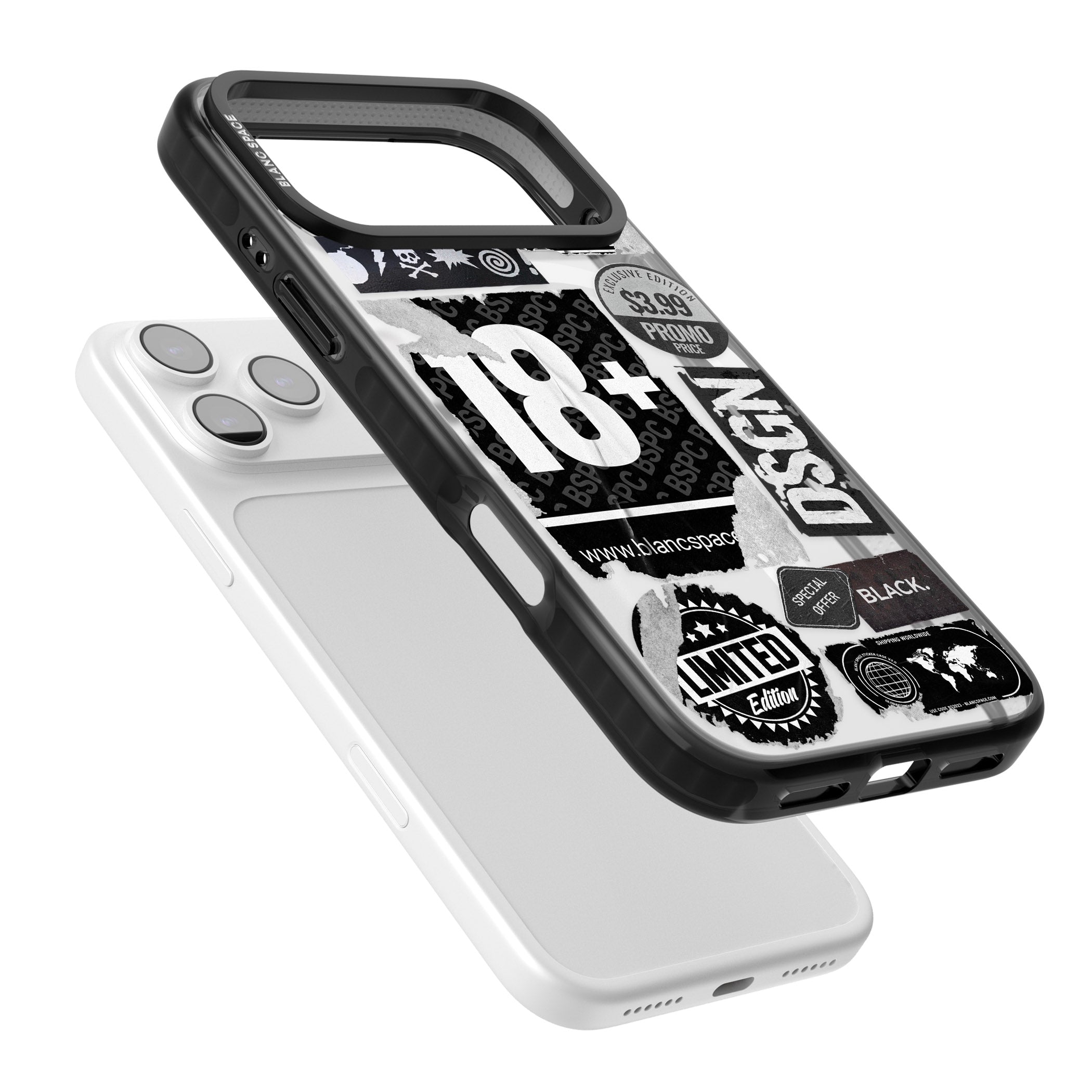 Black Sticker Mix iPhone 17 Pro Max Impact Pro Black Phone Case Colours