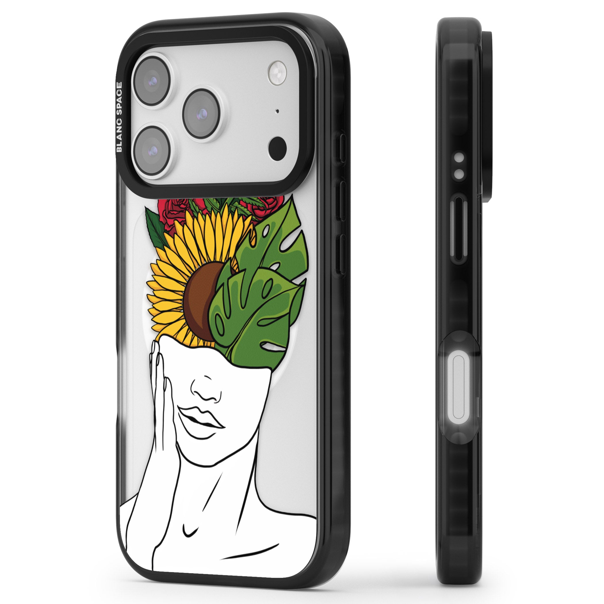 Let The Mind Flourish iPhone 17 Pro Max Impact Pro Black Phone Case Side Profile