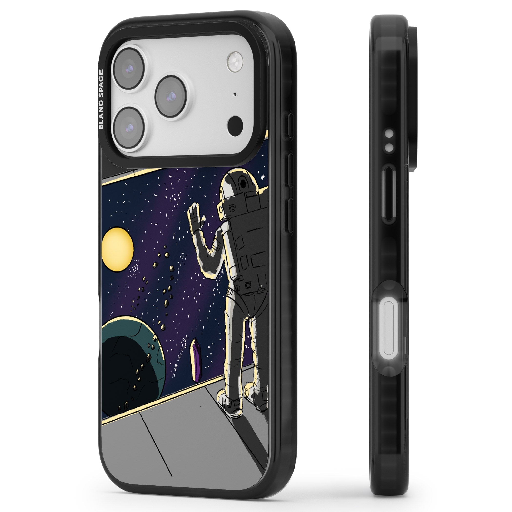 Home iPhone 17 Pro Max Impact Pro Black Phone Case Side Profile