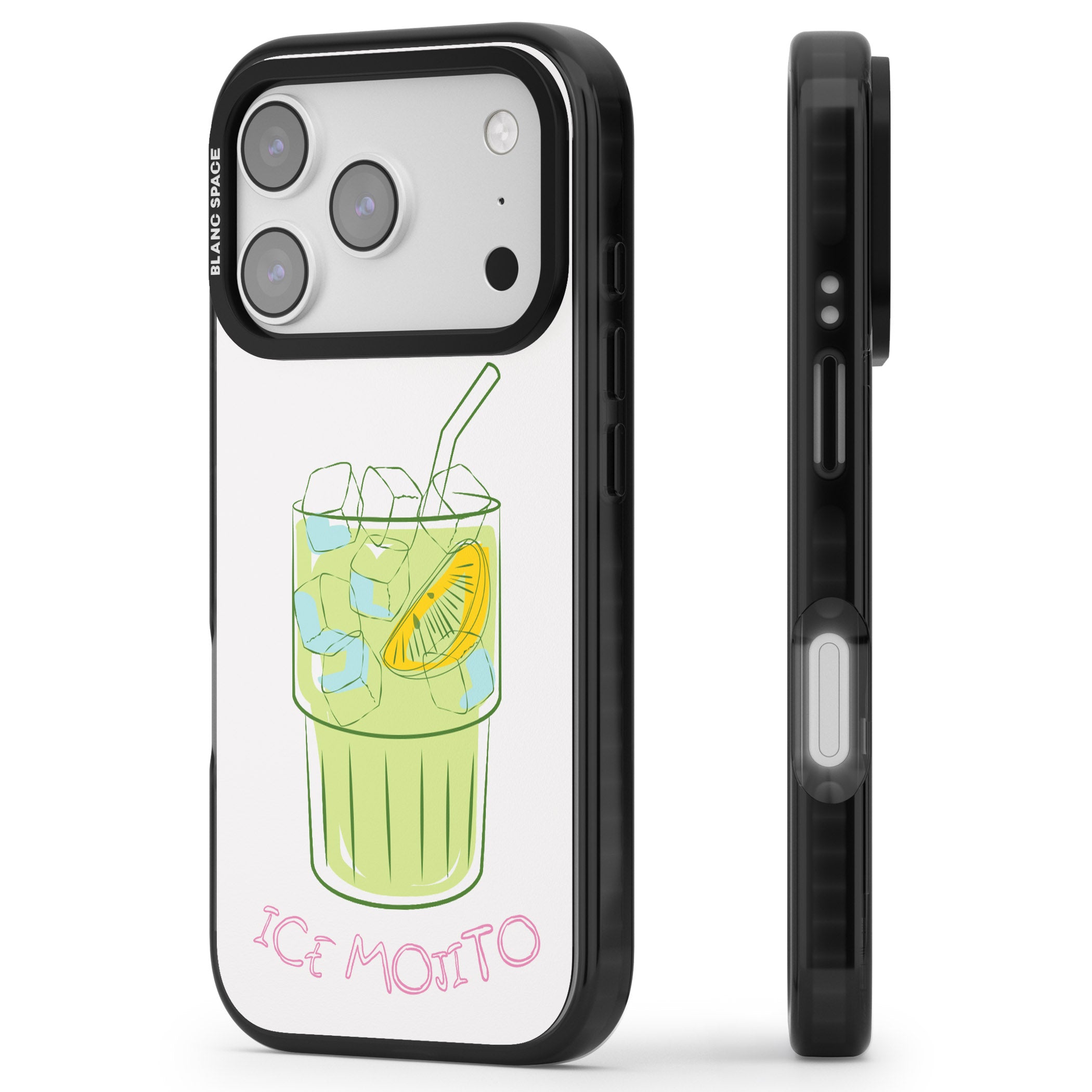 Ice Mojito iPhone 17 Pro Max Impact Pro Black Phone Case Side Profile