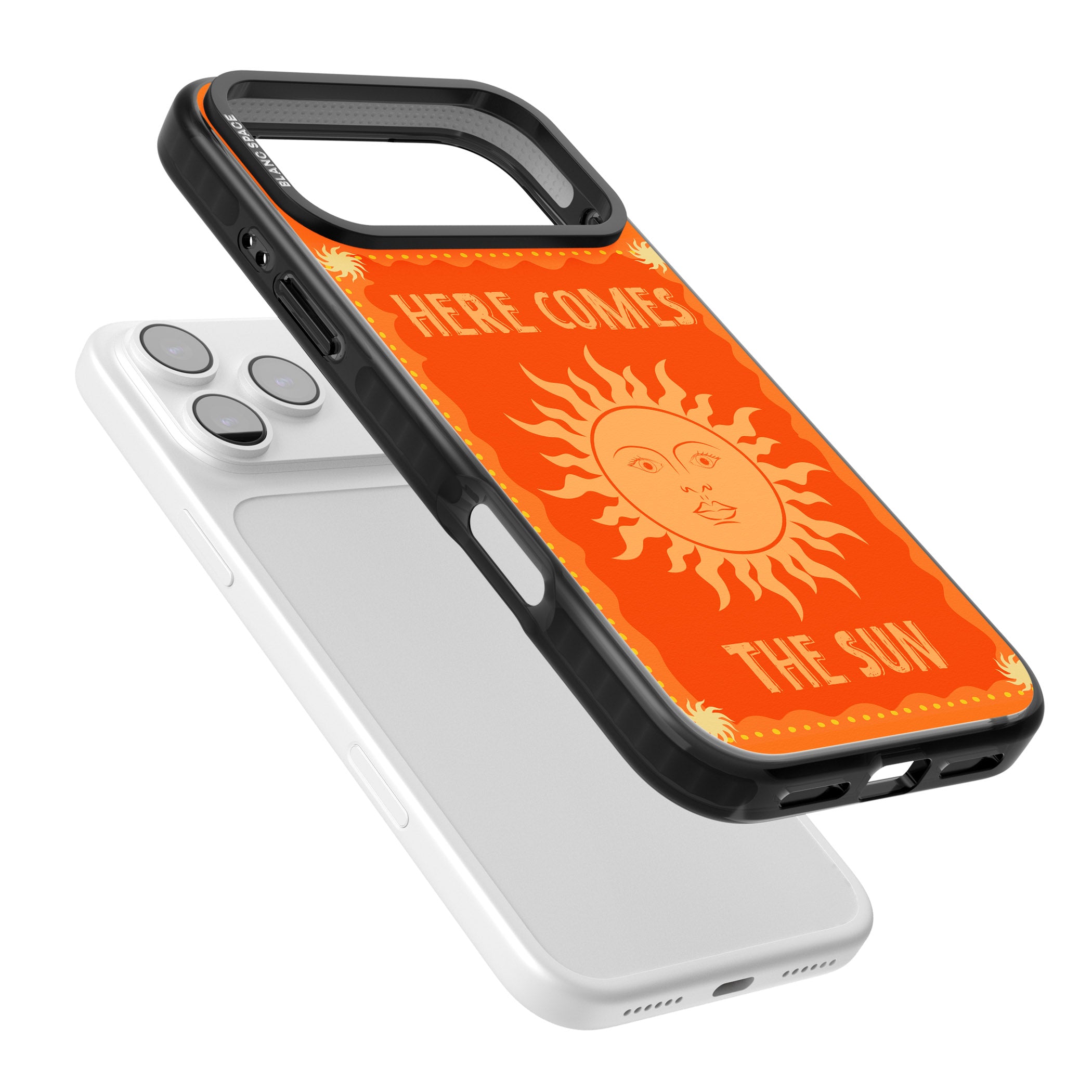 Retro Here Comes The Sun iPhone 17 Pro Max Impact Pro Black Phone Case Colours