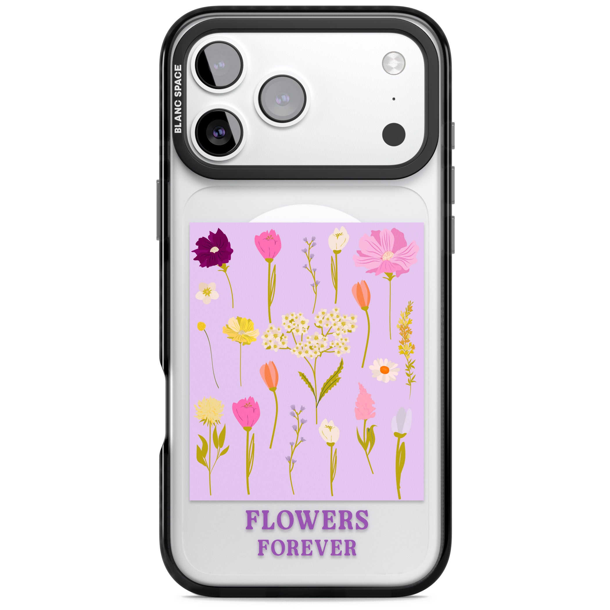 Flowers Forever iPhone 17 Pro Max Impact Pro Black Phone Case