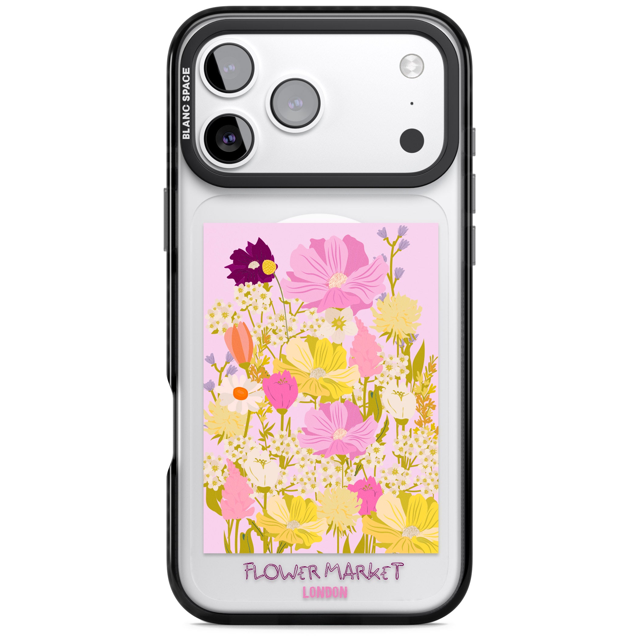 Flower Market iPhone 17 Pro Max Impact Pro Black Phone Case