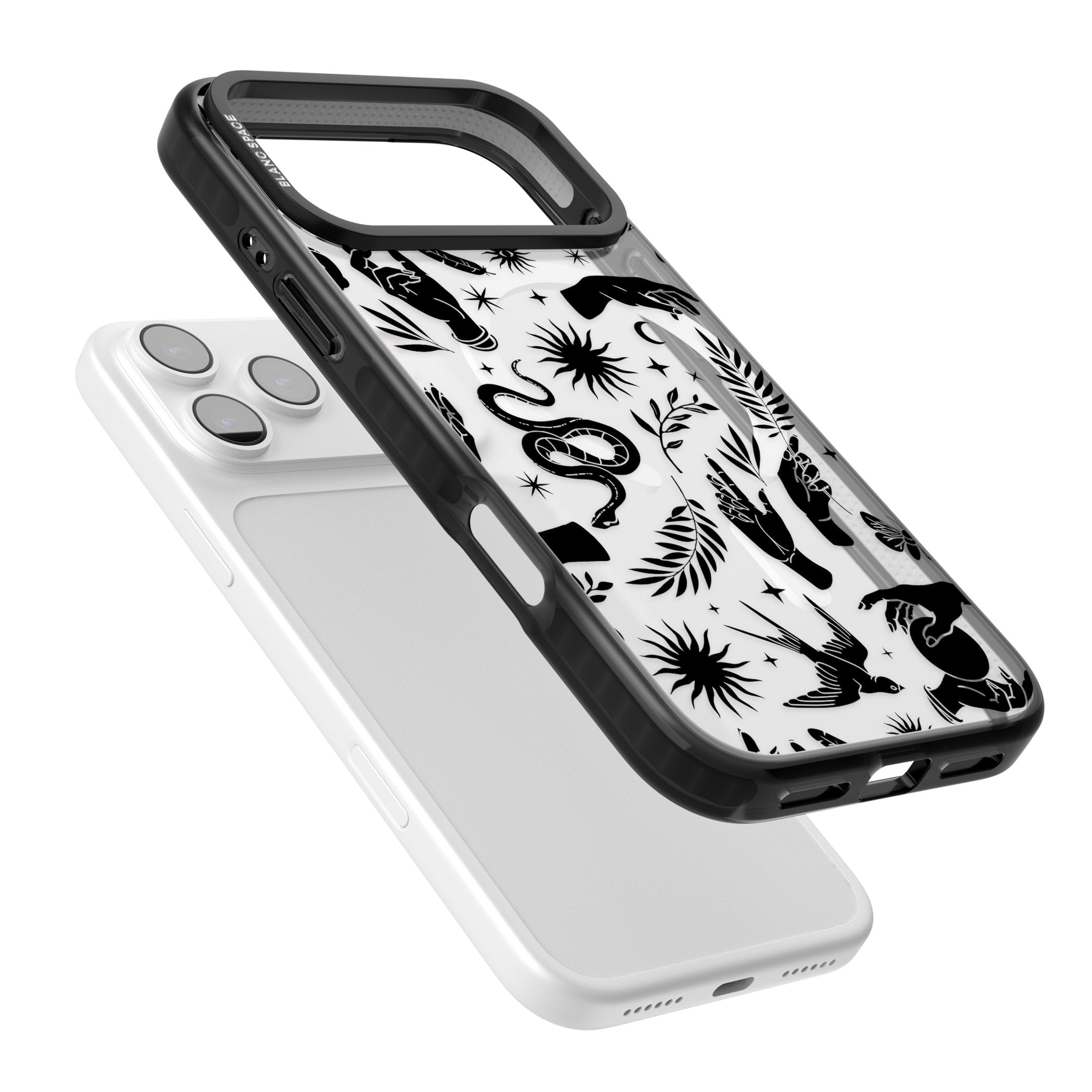 Celestial Pattern (Black) iPhone 17 Pro Max Impact Pro Black Phone Case Colours