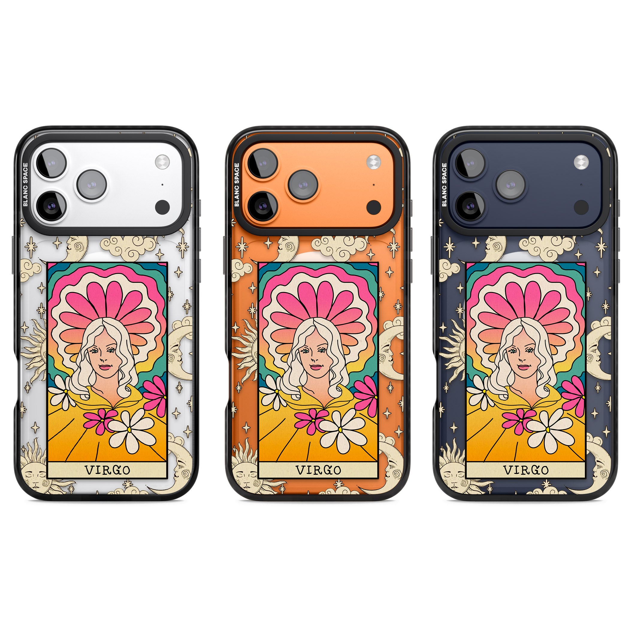 Celestial Zodiac Virgo iPhone 17 Pro Impact Pro Black Phone Case APT Impact Protection