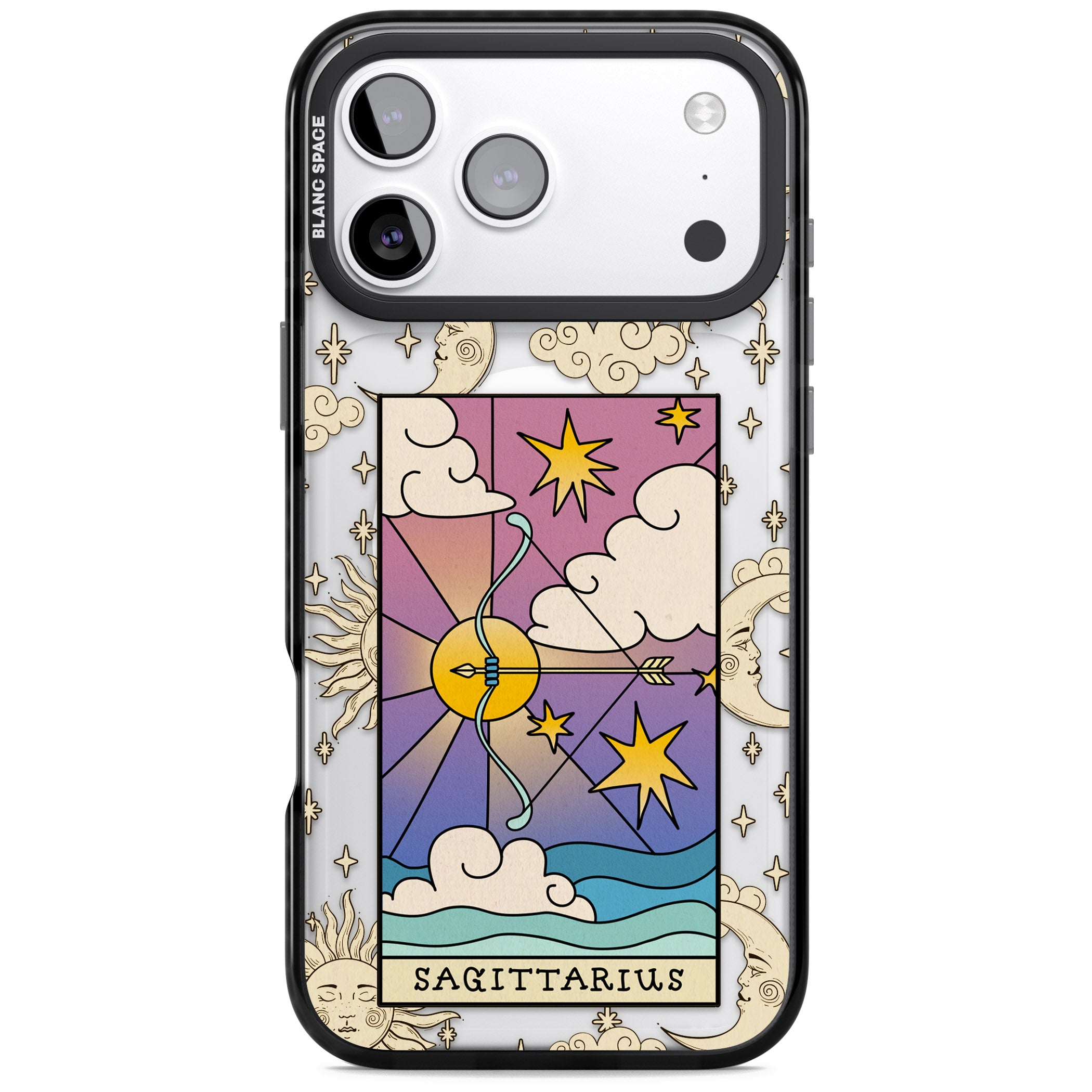 Celestial Zodiac Sagittarius iPhone 17 Pro Max Impact Pro Black Phone Case