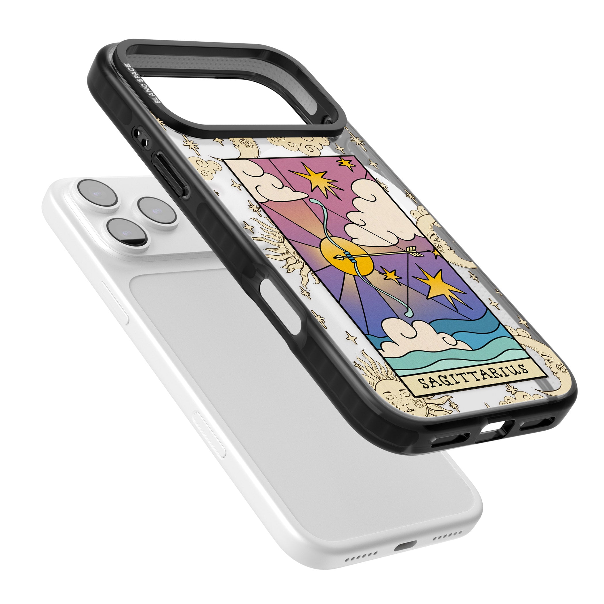 Celestial Zodiac Sagittarius iPhone 17 Pro Max Impact Pro Black Phone Case Colours
