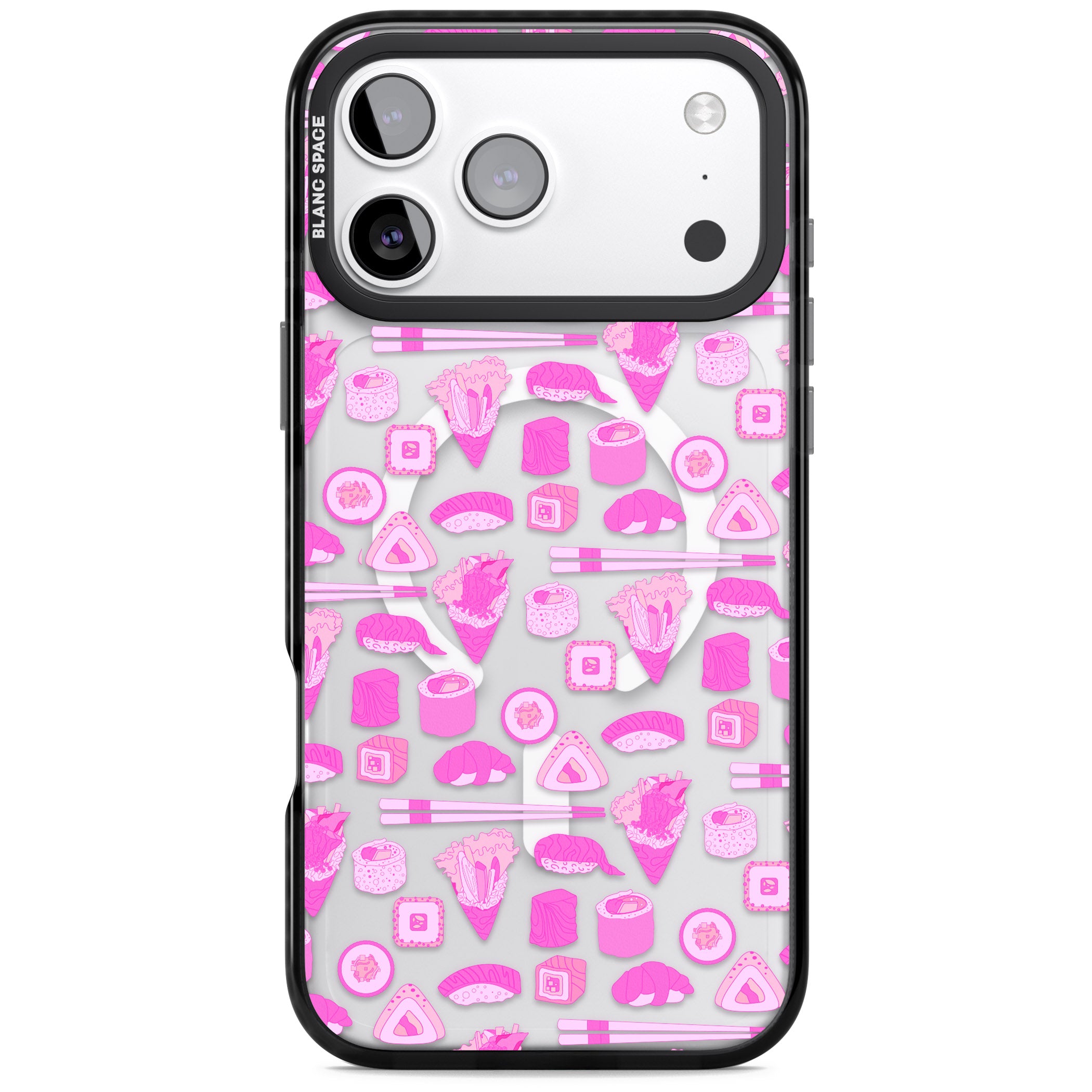 Pink Sushi Pop iPhone 17 Pro Max Impact Pro Black Phone Case