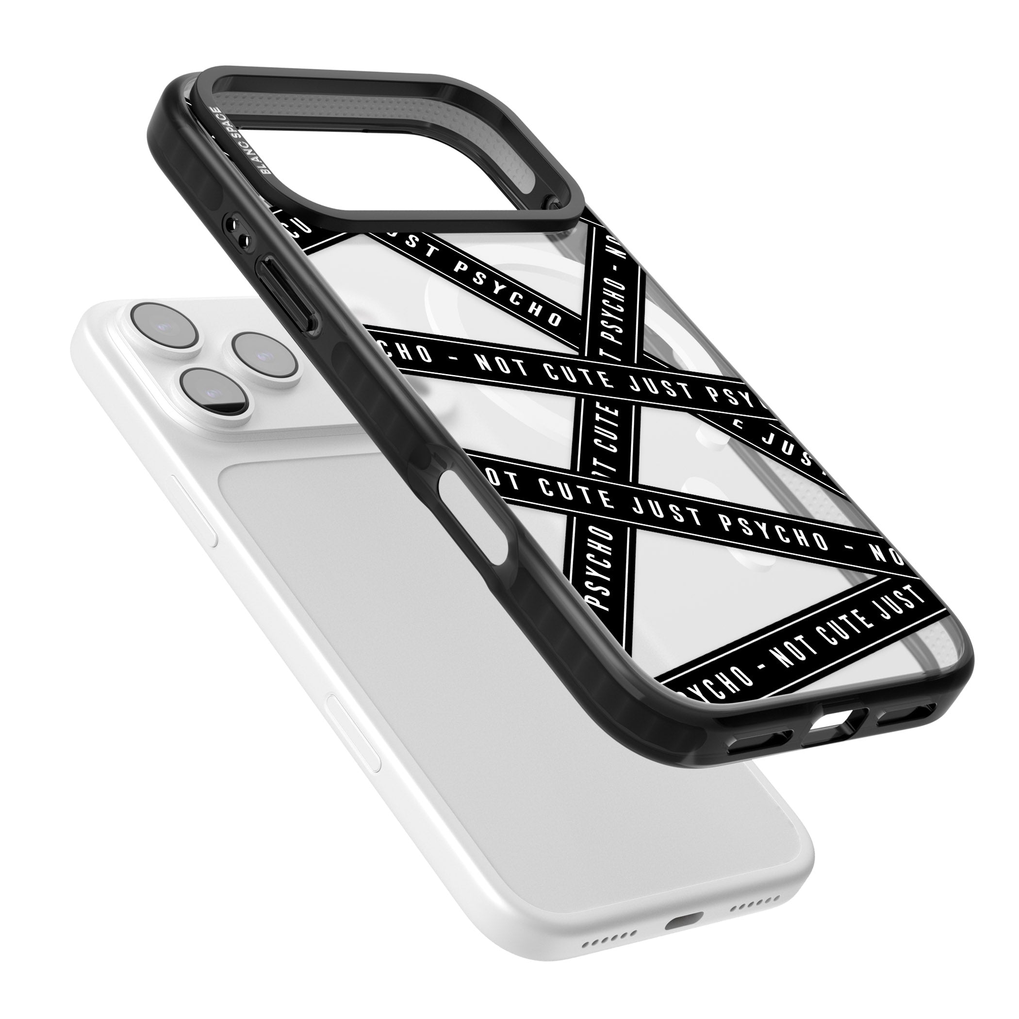 Not Cute Just Psycho iPhone 17 Pro Max Impact Pro Black Phone Case Colours