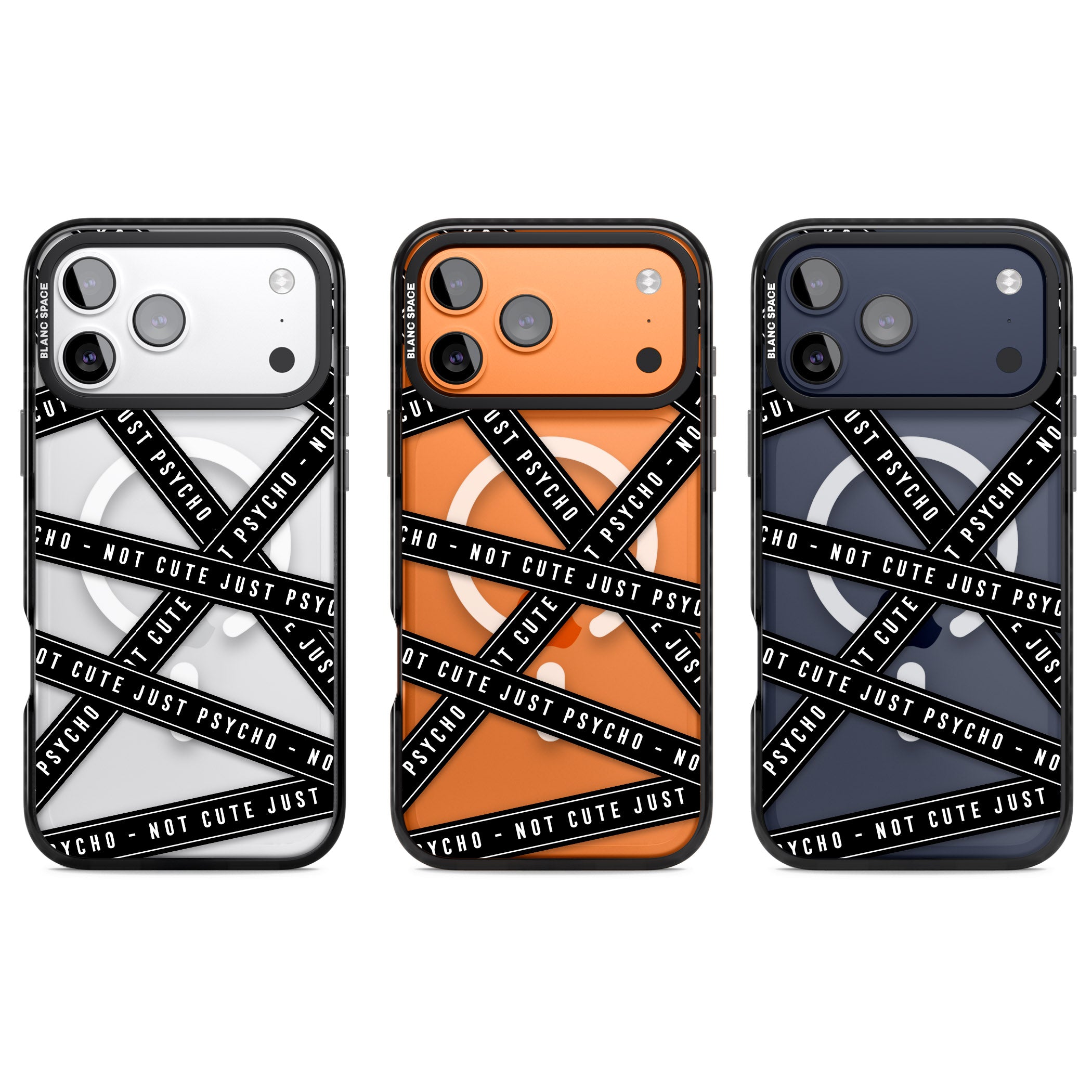 Not Cute Just Psycho iPhone 17 Pro Impact Pro Black Phone Case APT Impact Protection