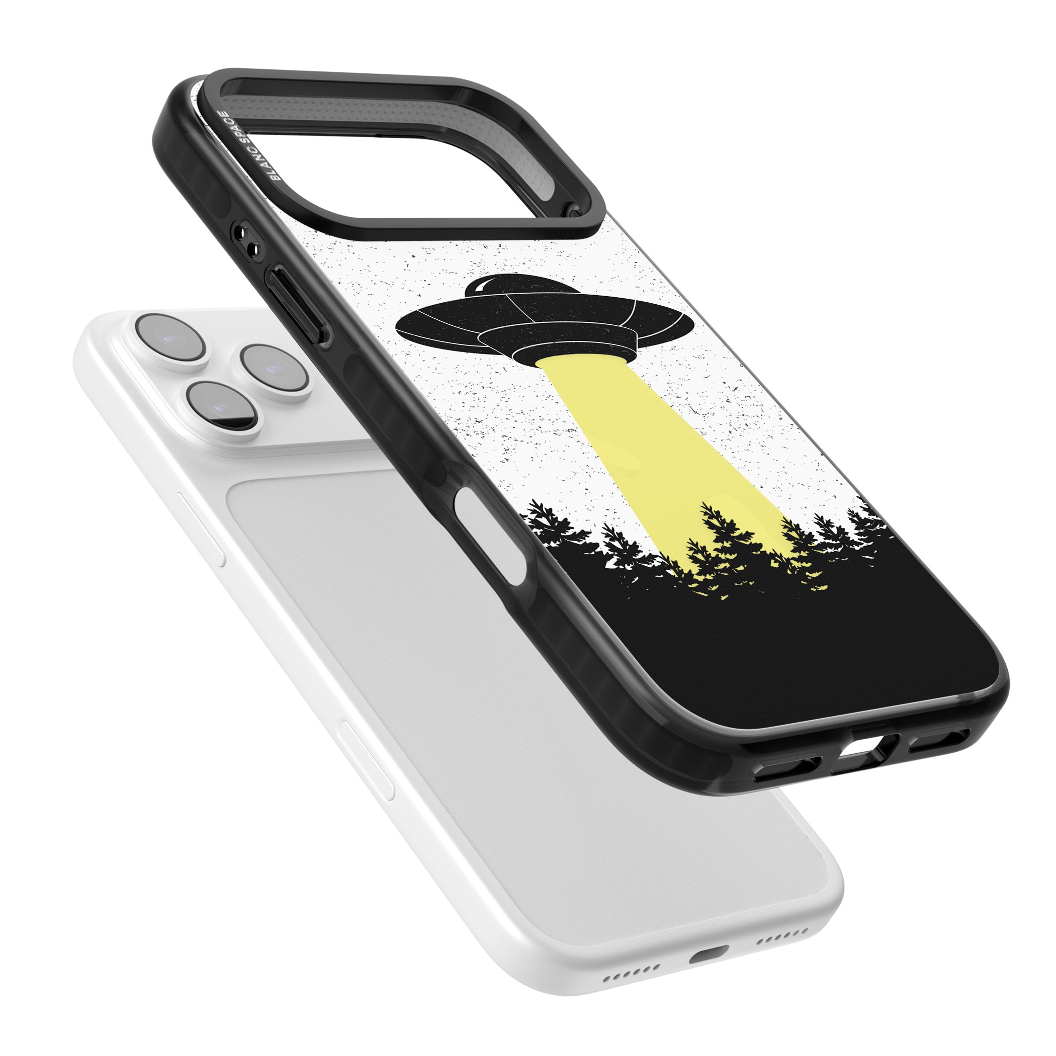 Alien Abduction iPhone 17 Pro Max Impact Pro Black Phone Case Colours