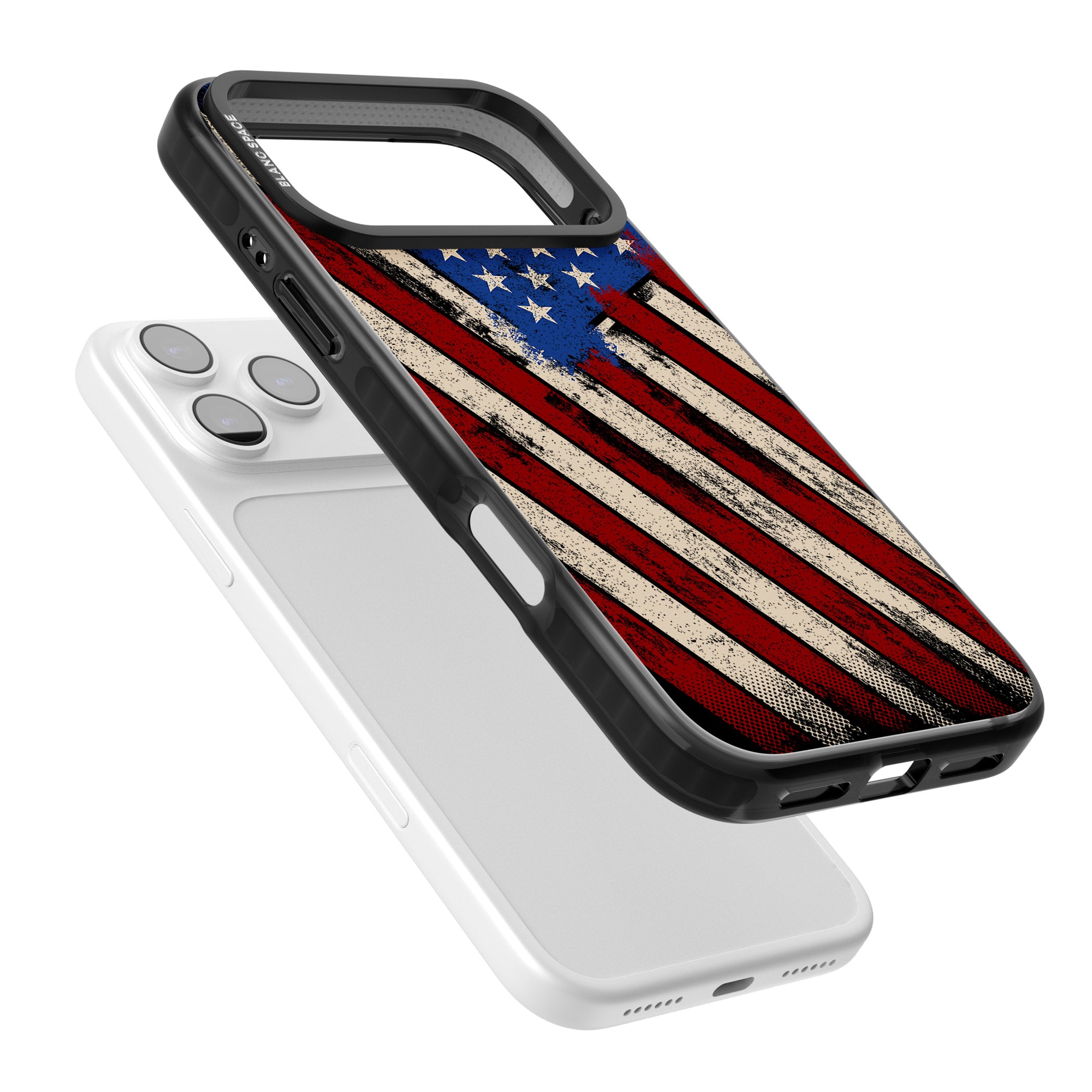 Distressed Us Flag iPhone 17 Pro Max Impact Pro Black Phone Case Colours